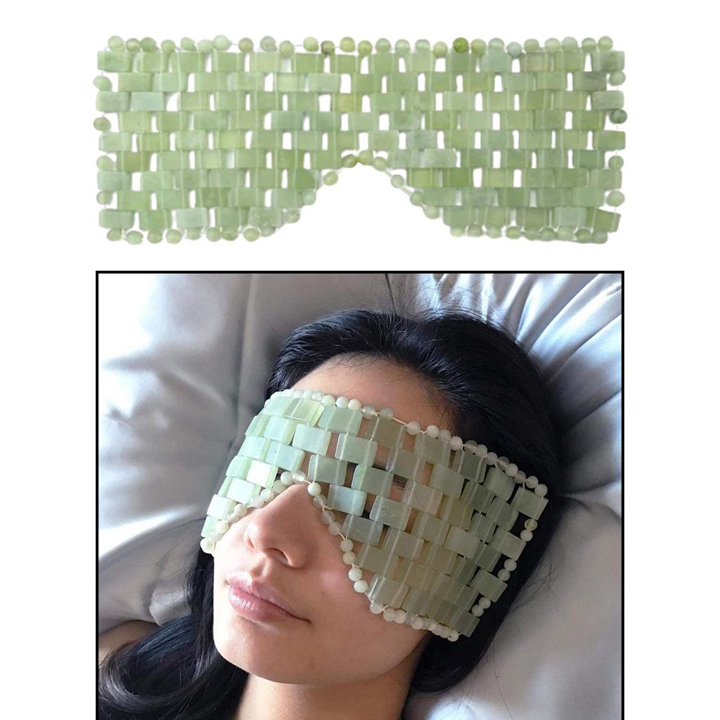 Jade Eye Mask for Puffy Eyes Dark Circles Migraine Relief Beauty Skincare