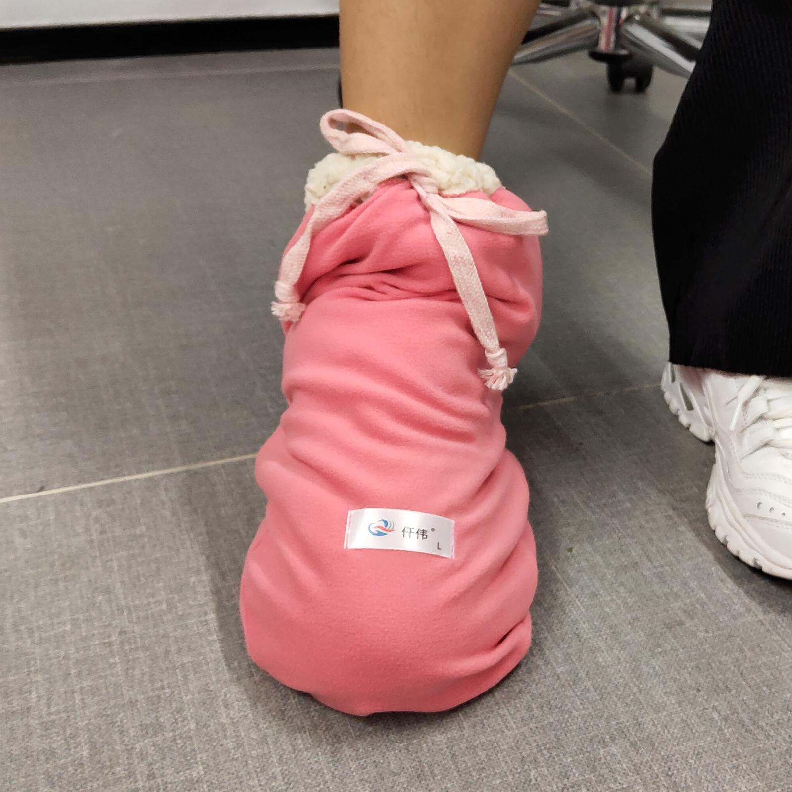 Cotton Winter Walking Brace Cover  pink Double thickness