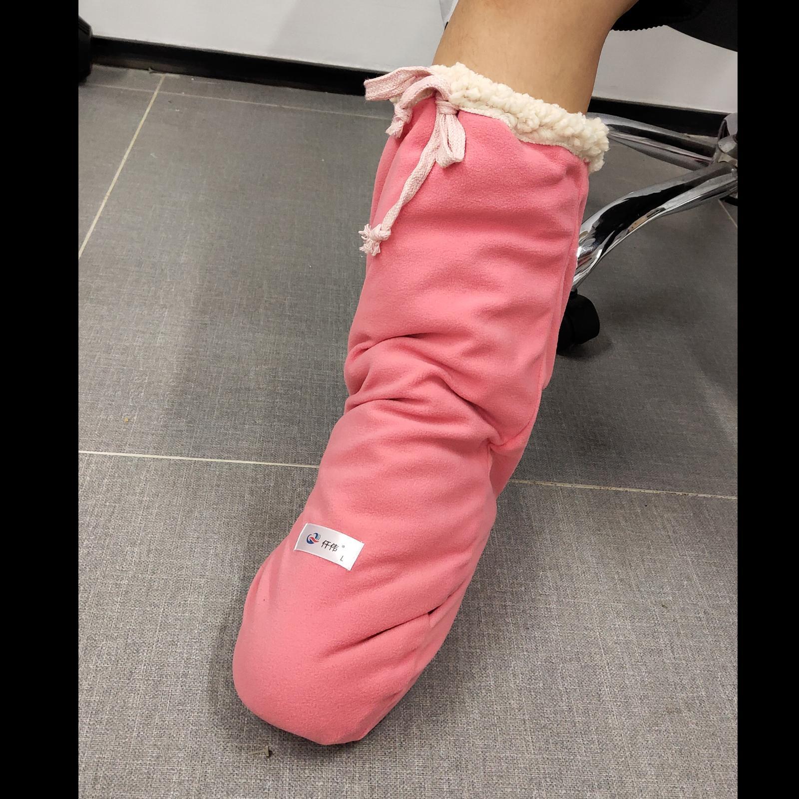 Cotton Winter Walking Brace Cover  light pink Double thickness