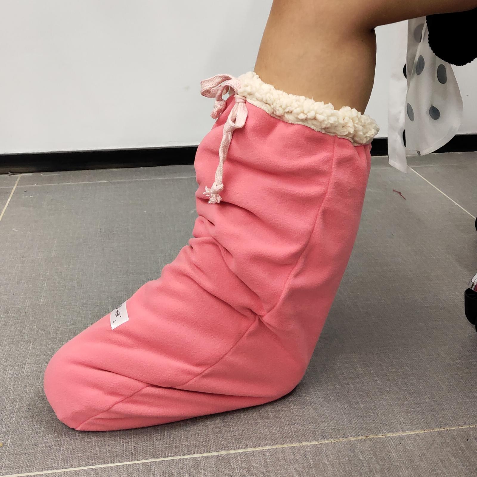 Cotton Winter Walking Brace Cover  light pink Double thickness