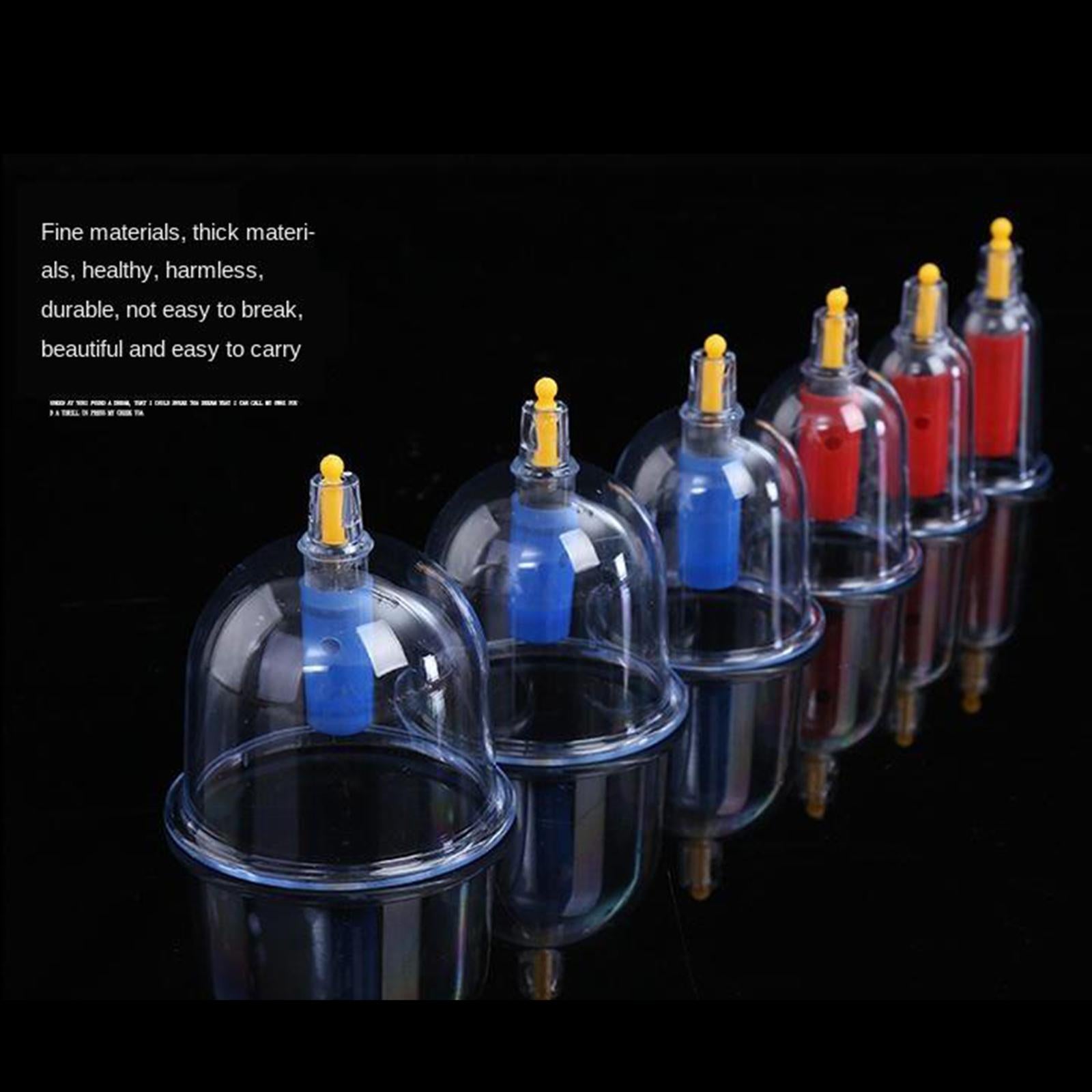 24 Cups Chinese Vacuum Cupping Body Massage Therapy Health Healthy Cup Set .