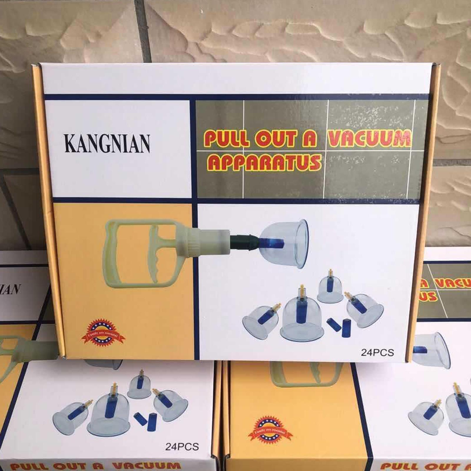 24 Cups Chinese Vacuum Cupping Body Massage Therapy Health Healthy Cup Set .