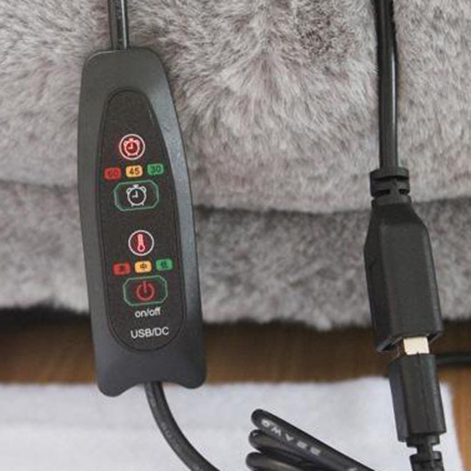 USB Electric Foot Warmer Feet Heating Boot Heater Shoes Heating Pad Gray