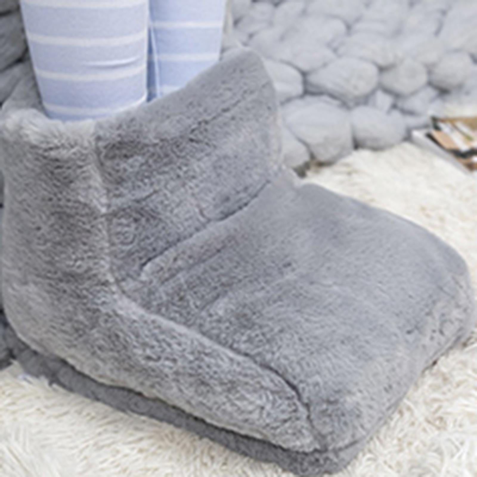 USB Electric Foot Warmer Feet Heating Boot Heater Shoes Heating Pad Gray