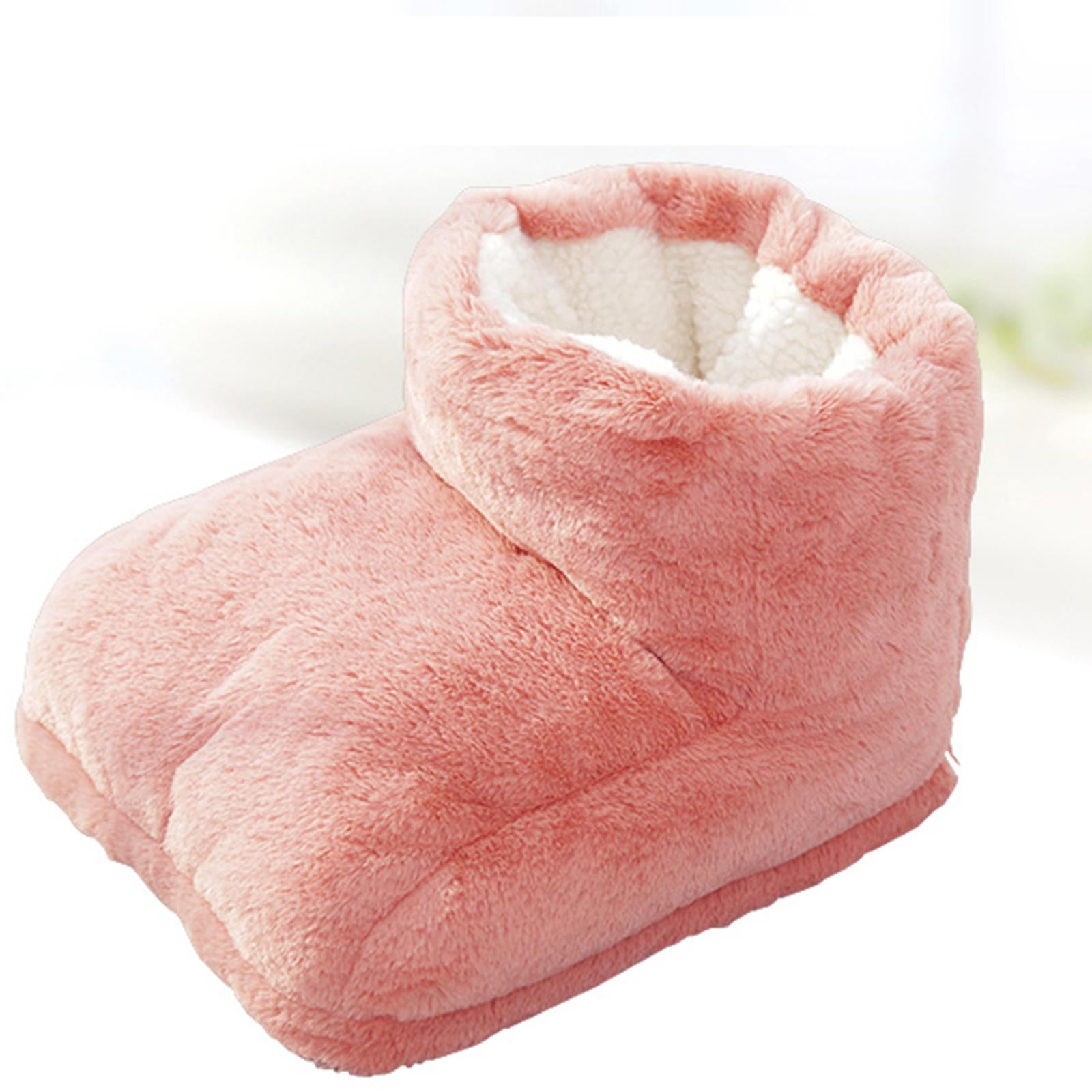 USB Electric Foot Warmer Feet Heating Boot Heater Shoes Heating Pad Pink