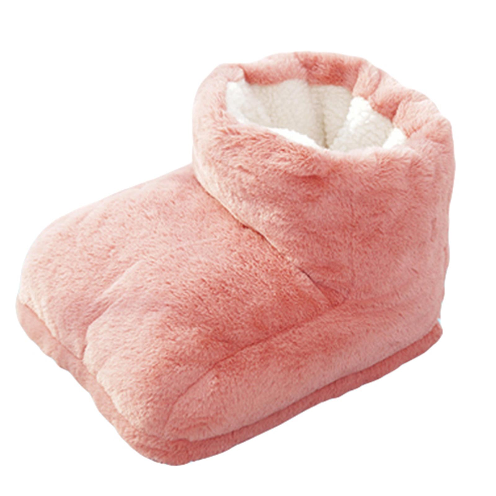 USB Electric Foot Warmer Feet Heating Boot Heater Shoes Heating Pad Pink