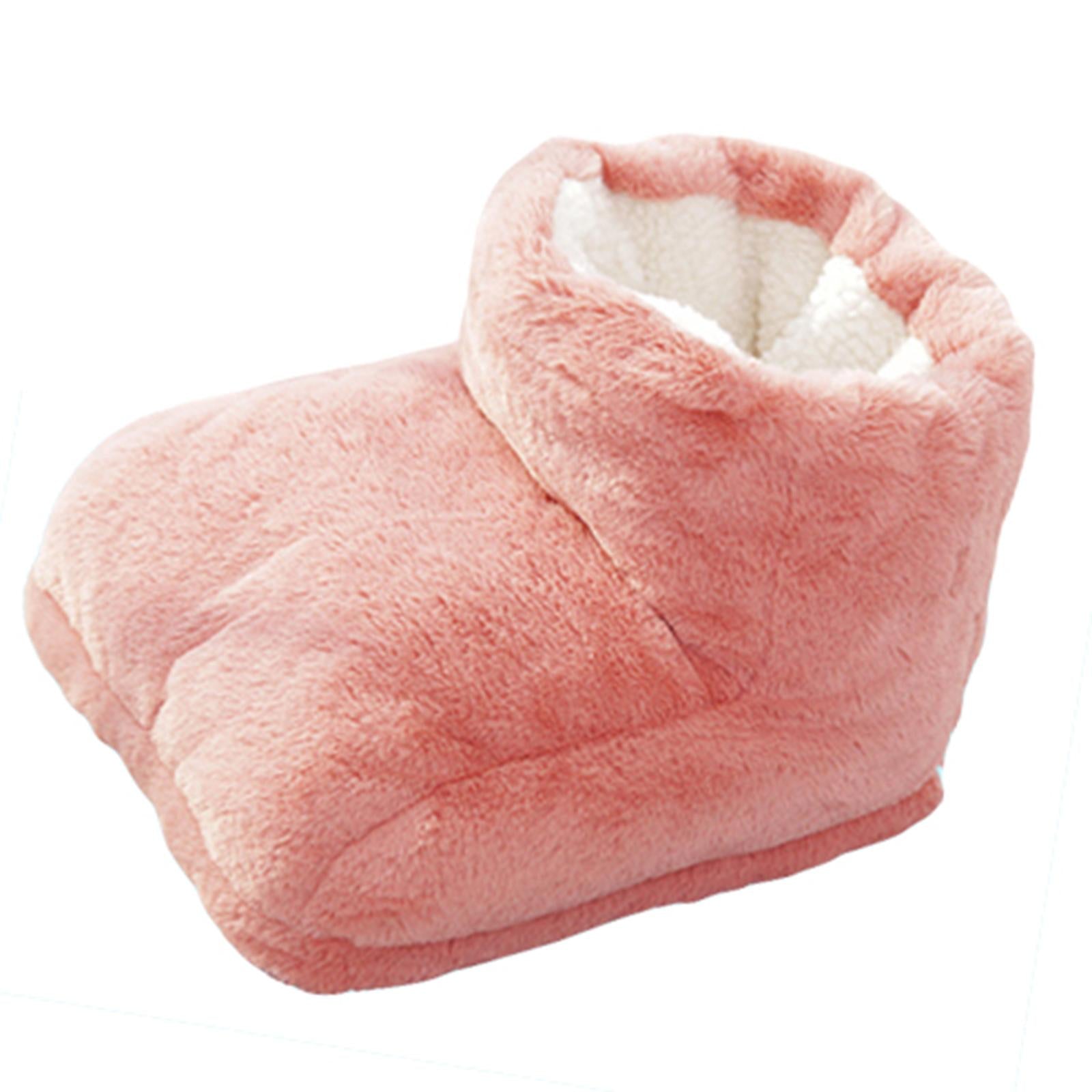 USB Electric Foot Warmer Feet Heating Boot Heater Shoes Heating Pad Pink
