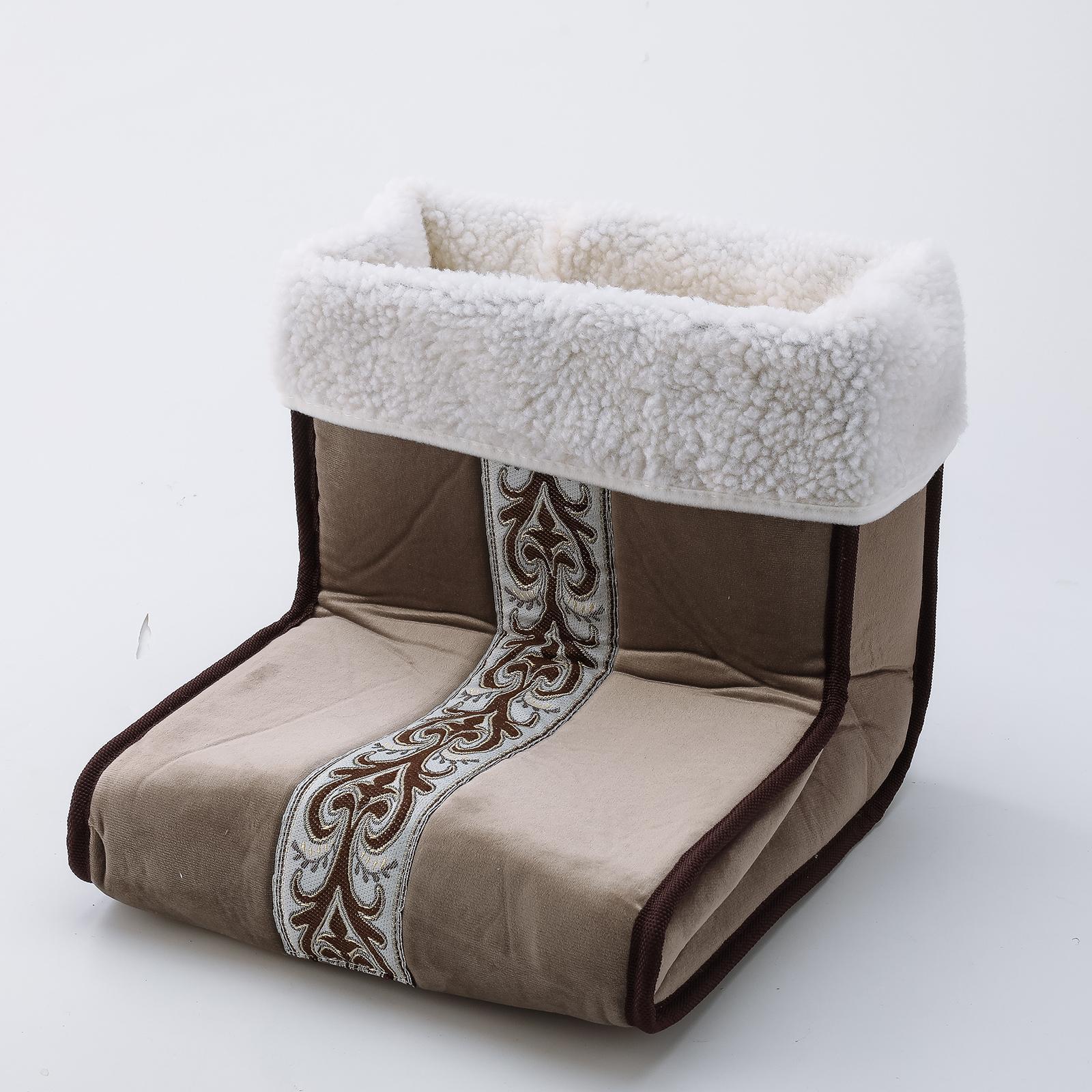 Cosy Electric Foot Warmer Washable 5-Modes Cushion Removable Lining Brown