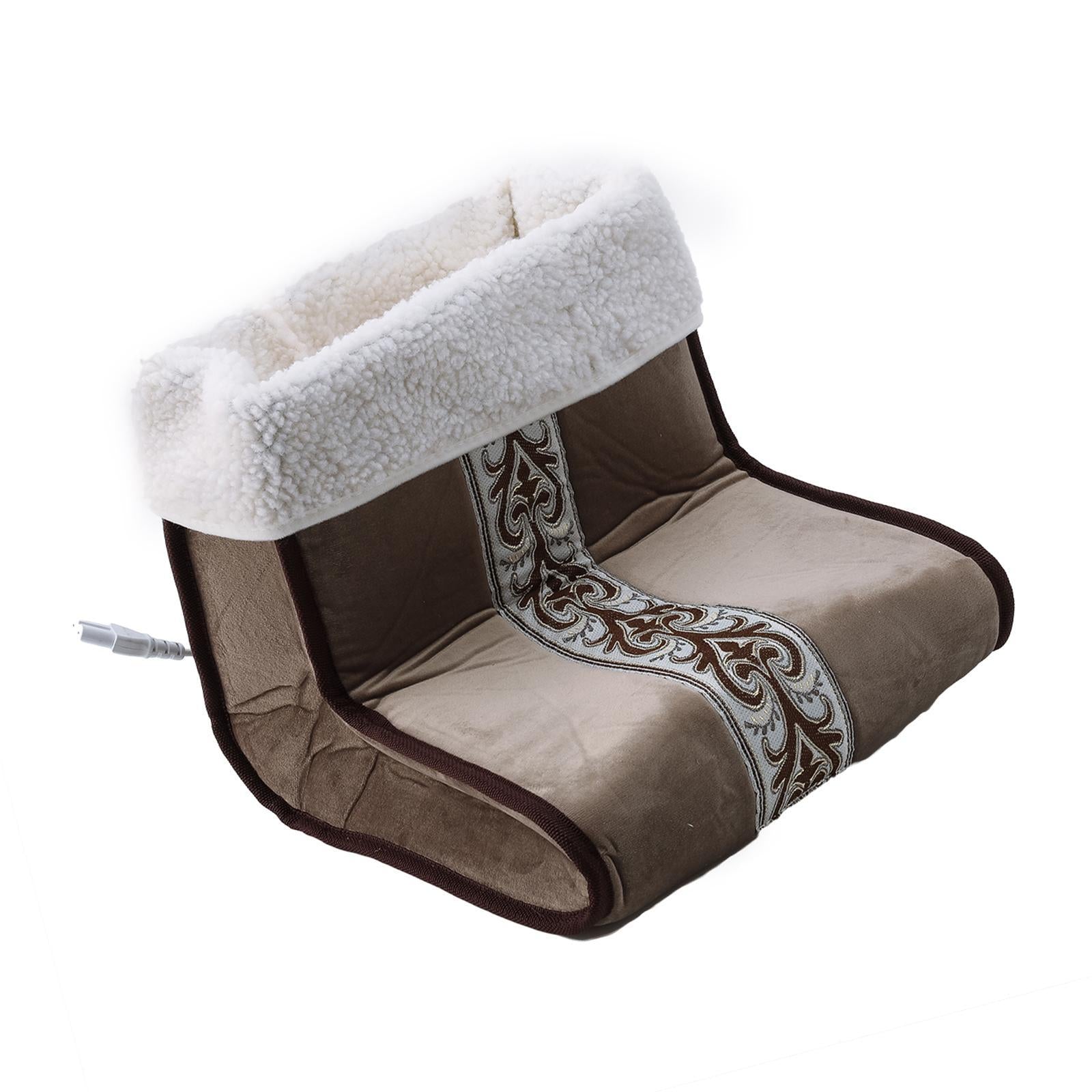 Cosy Electric Foot Warmer Washable 5-Modes Cushion Removable Lining Brown