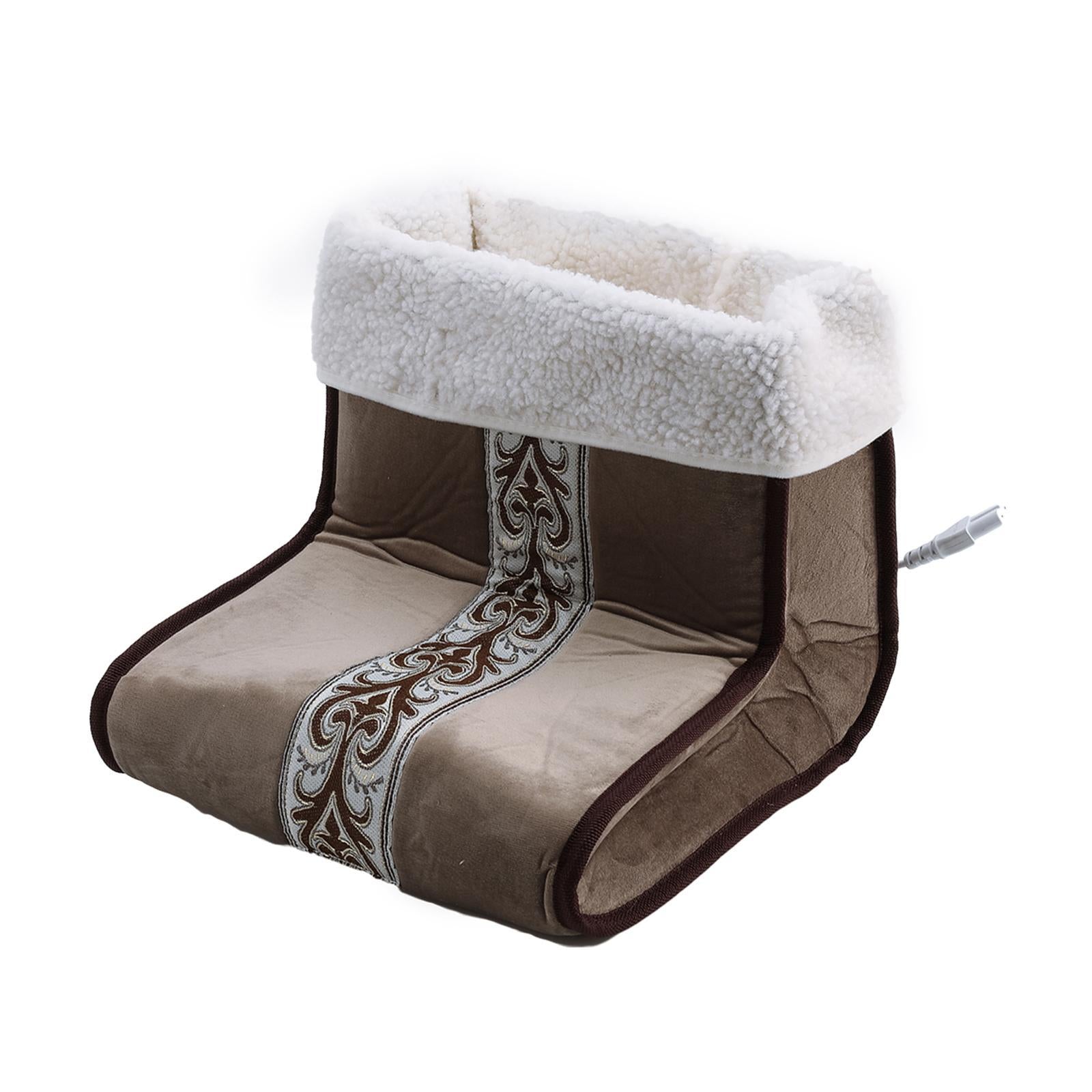 Cosy Electric Foot Warmer Washable 5-Modes Cushion Removable Lining Brown