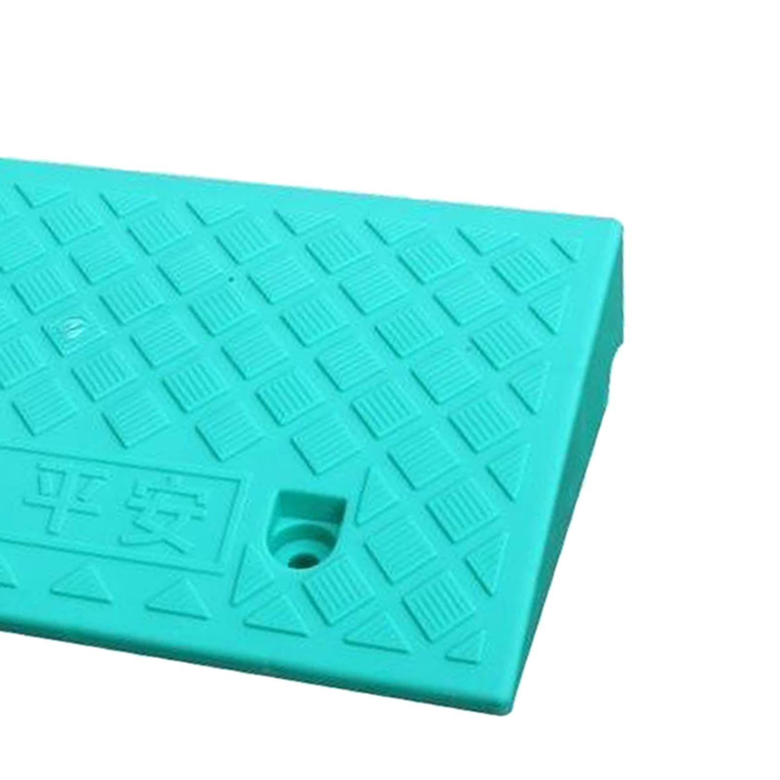 Portable Curb Ramp Wheelchair Threshold Ramp Kerb Ramp Non-slip 7cm Green