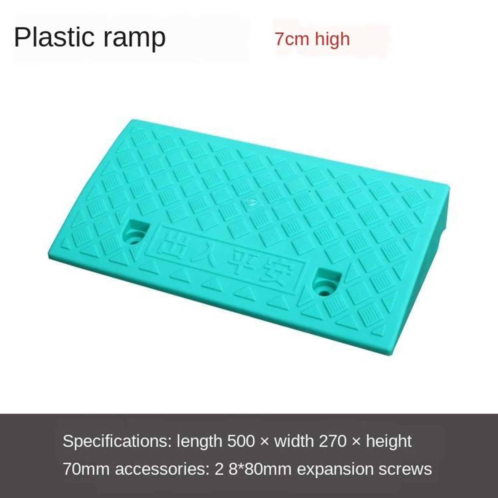 Portable Curb Ramp Wheelchair Threshold Ramp Kerb Ramp Non-slip 7cm Green