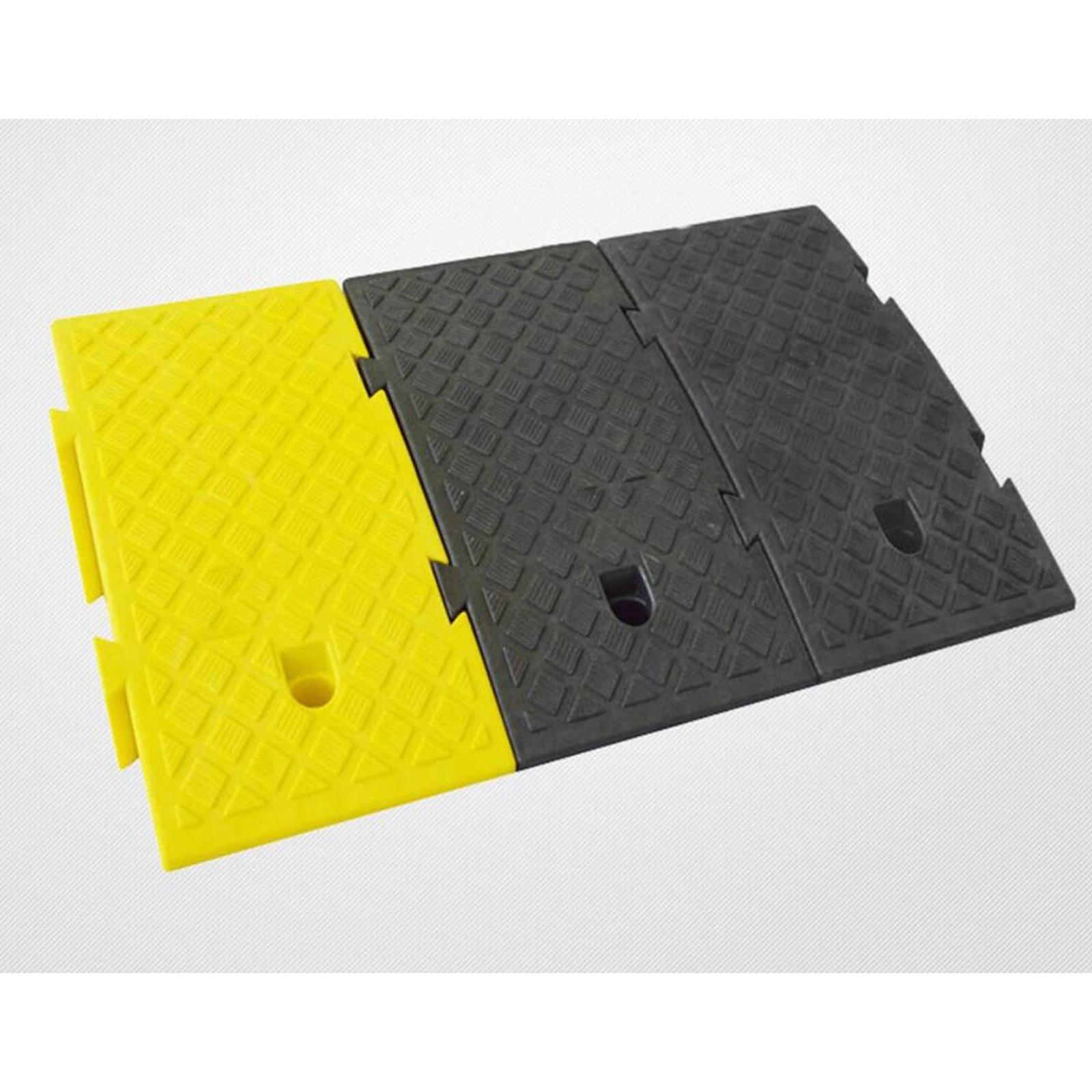 Portable Curb Ramp Wheelchair Threshold Ramp Kerb Ramp Non-slip 7cm Black