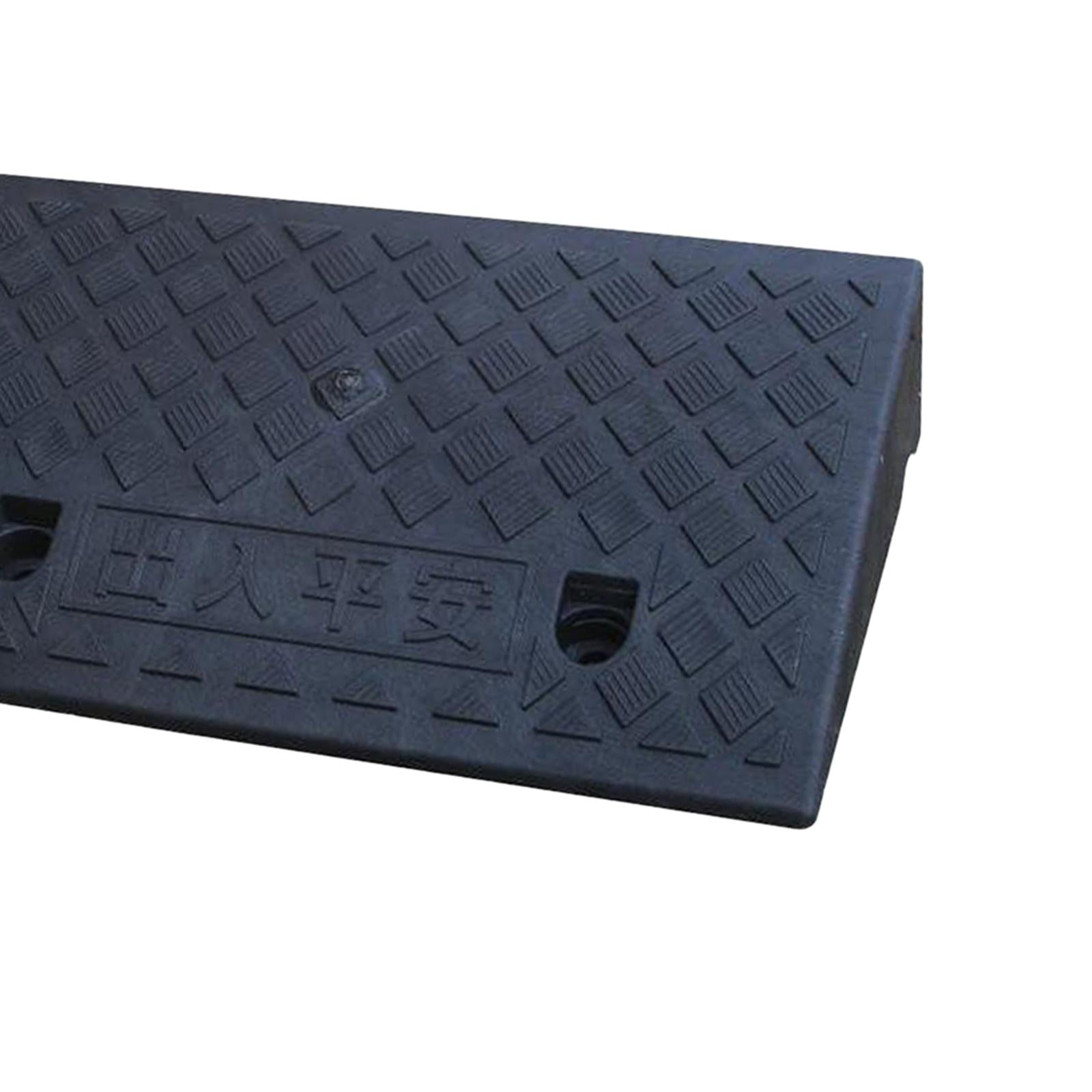 Portable Curb Ramp Wheelchair Threshold Ramp Kerb Ramp Non-slip 11cm Black