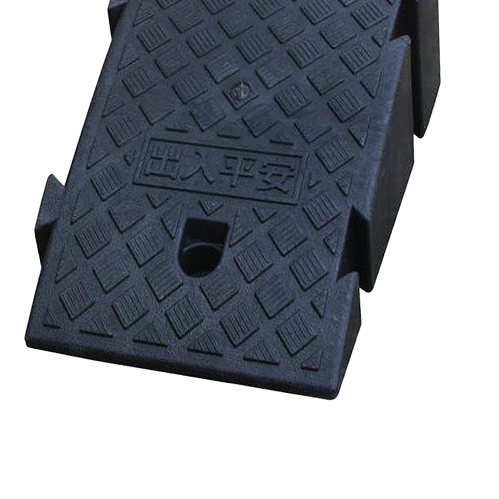 Portable Curb Ramp Wheelchair Threshold Ramp Kerb Ramp Non-slip 16cm Black