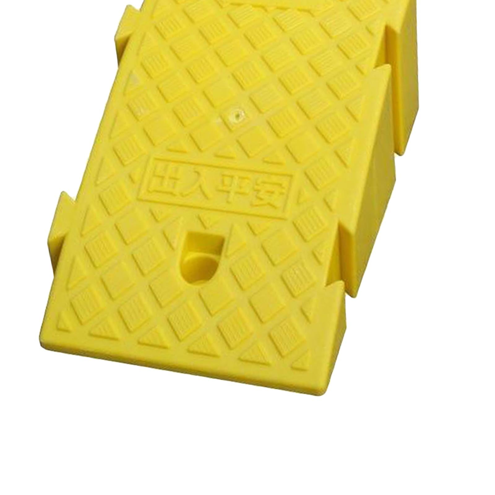 Portable Curb Ramp Wheelchair Threshold Ramp Kerb Ramp Non-slip 16cm Yellow