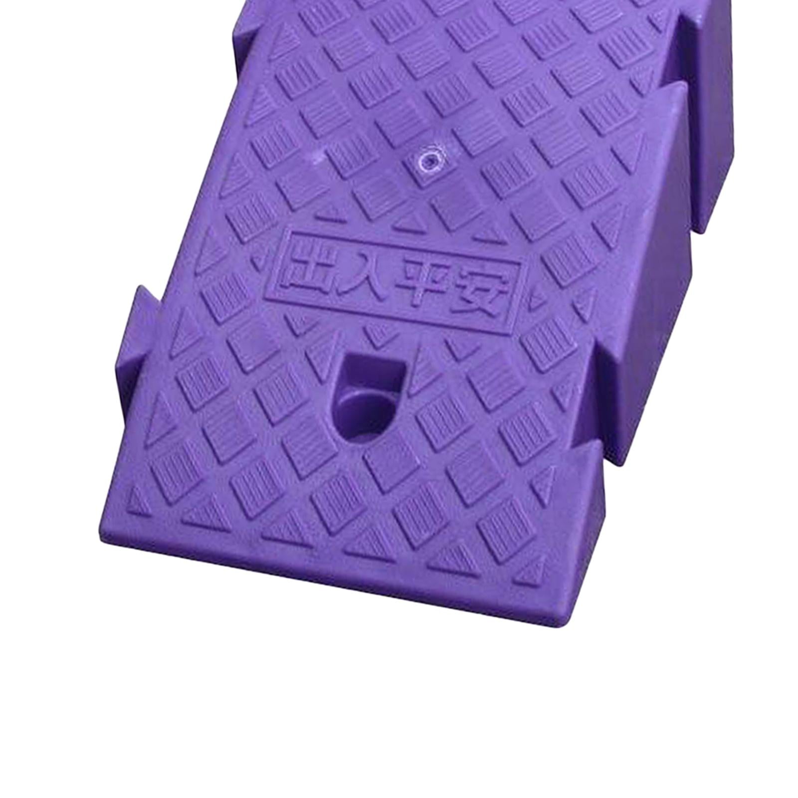 Portable Curb Ramp Wheelchair Threshold Ramp Kerb Ramp Non-slip 16cm Purple