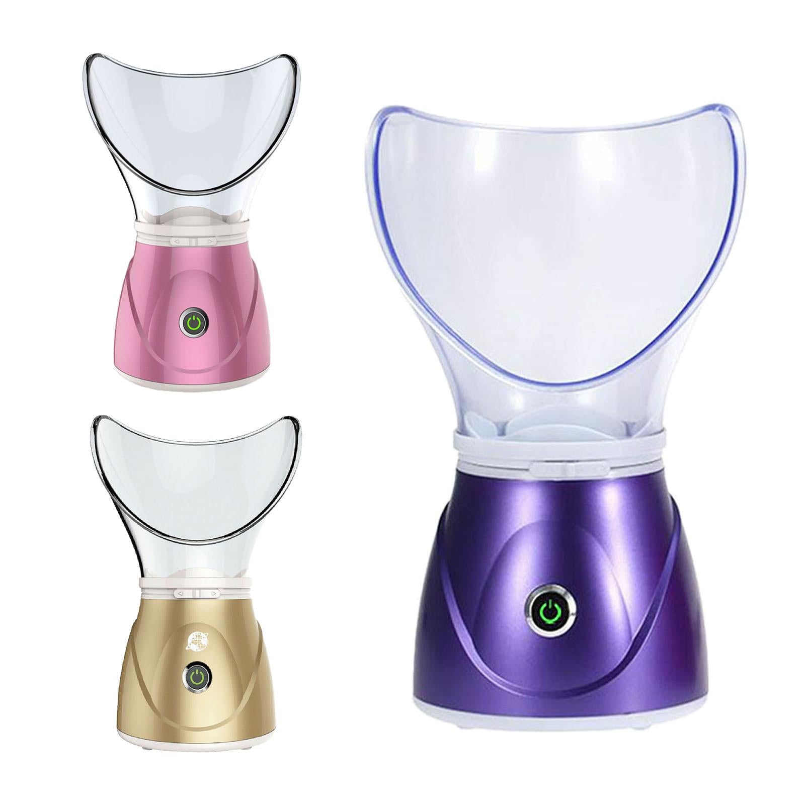 Facial Steamer Nano Cleaner for Facial Sauna Spa BPA Free Pores EU purple
