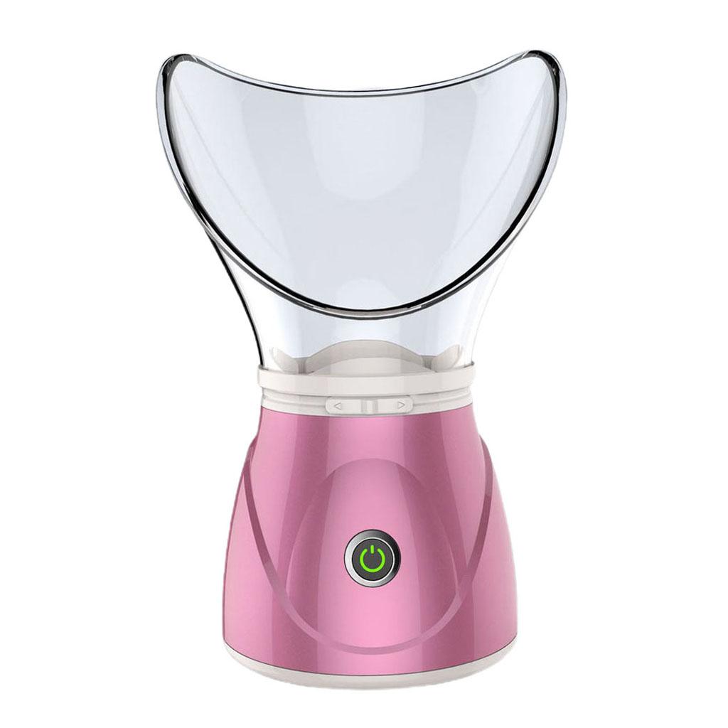 Facial Steamer Nano Cleaner for Facial Sauna Spa BPA Free Pores EU pink