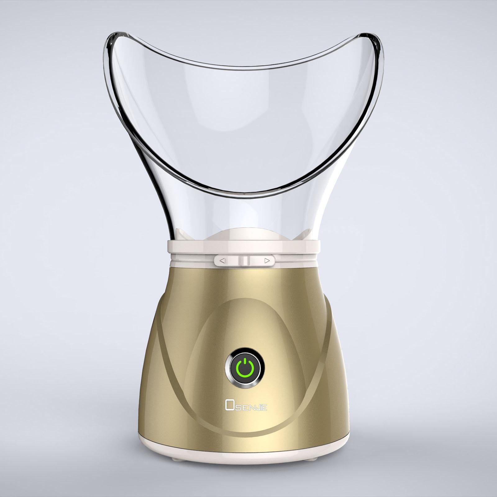 Facial Steamer Nano Cleaner for Facial Sauna Spa BPA Free Pores EU golden