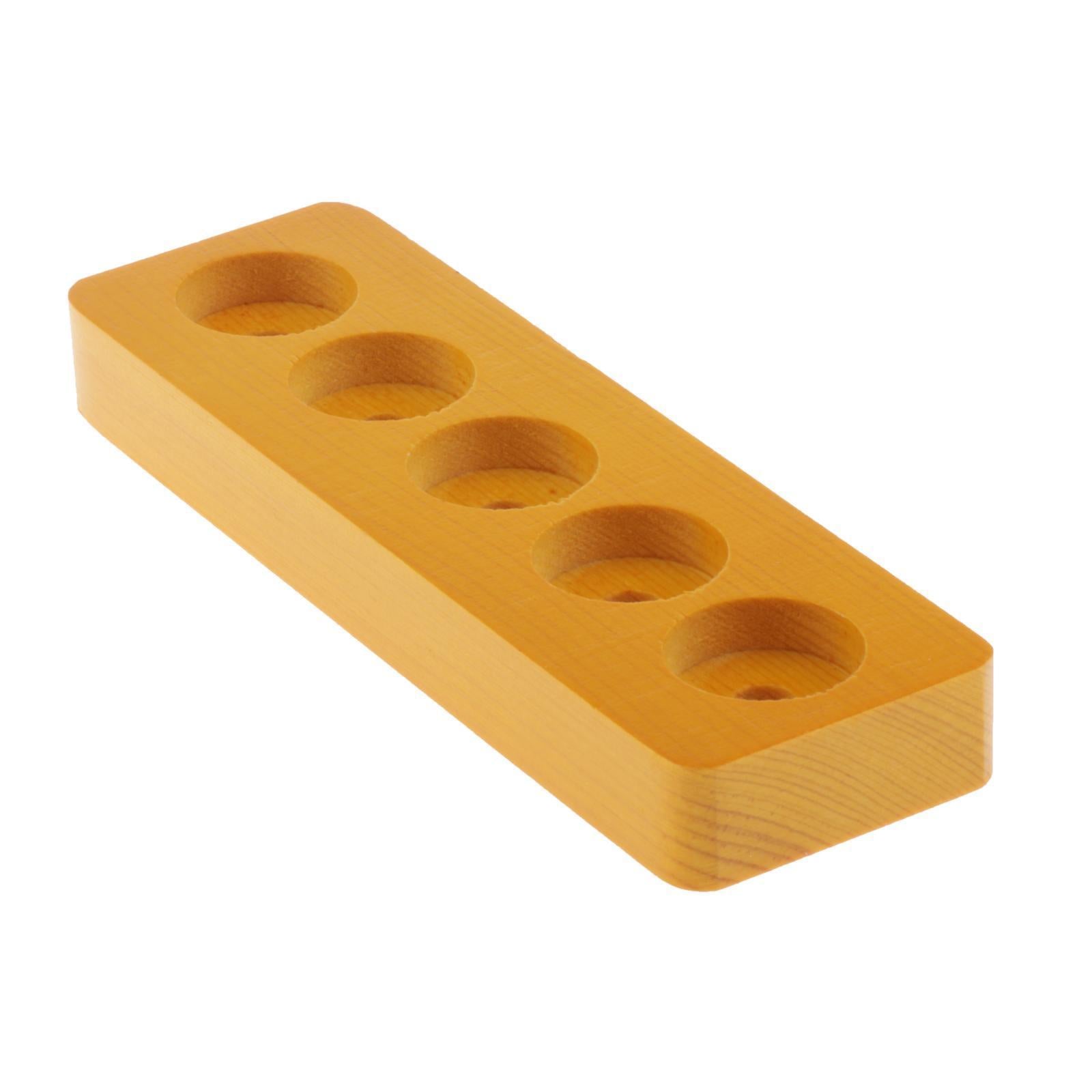 5 Slots Wooden Essential Oils Holder Stand Rack Shelf Case Holder Organizer