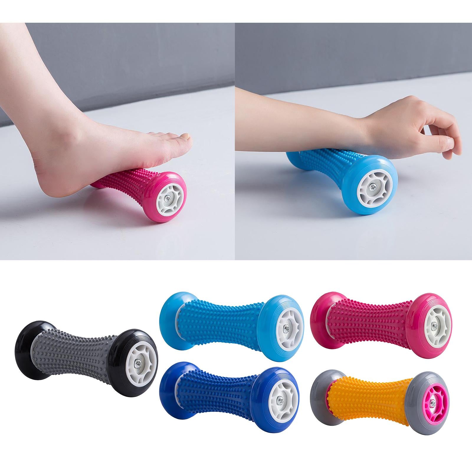 Foot Massager Roller Feet Relax Plantar Fasciitis Pain Ease Rose Red