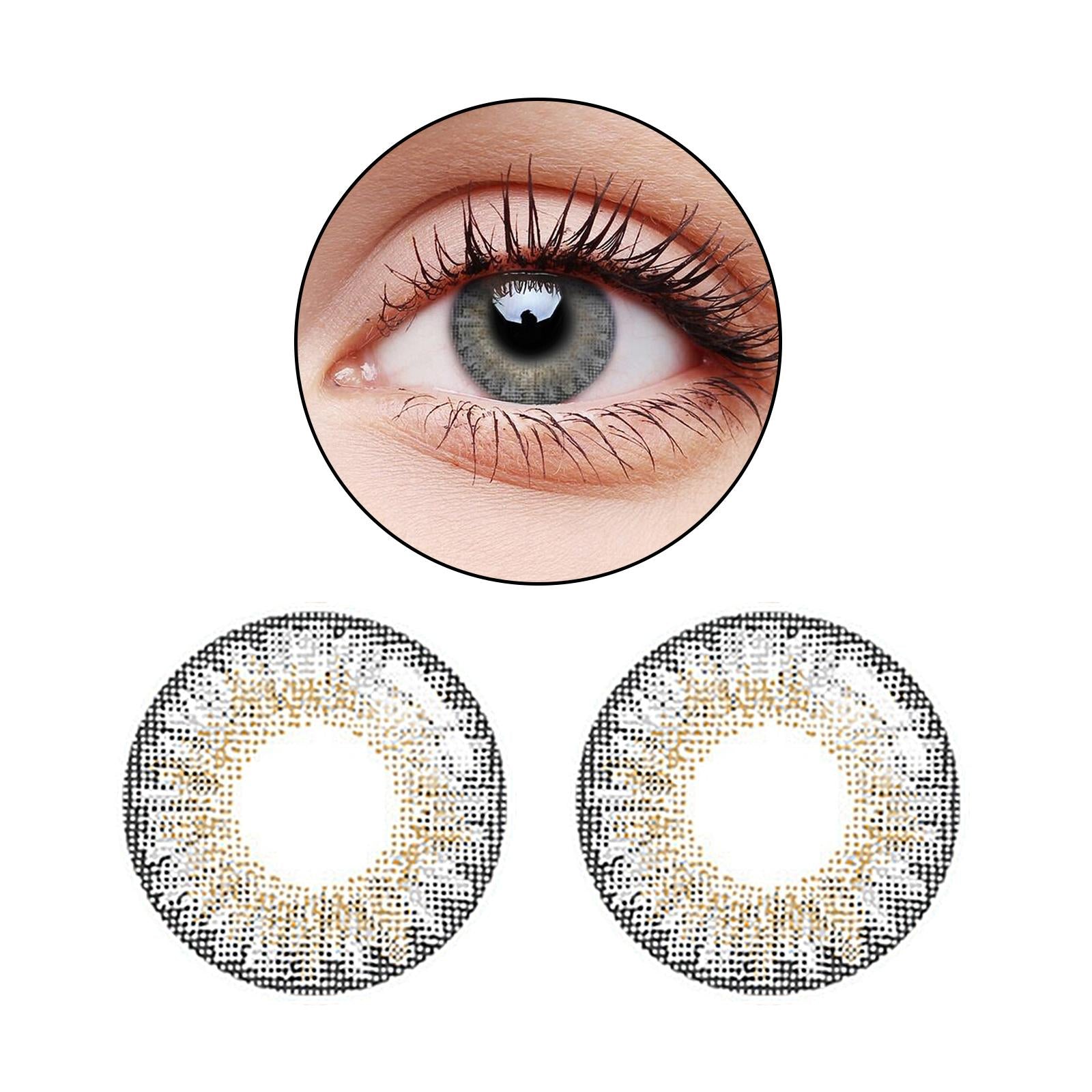 Lemon Glass Color Series Big Eyes Cute Contacts Gray