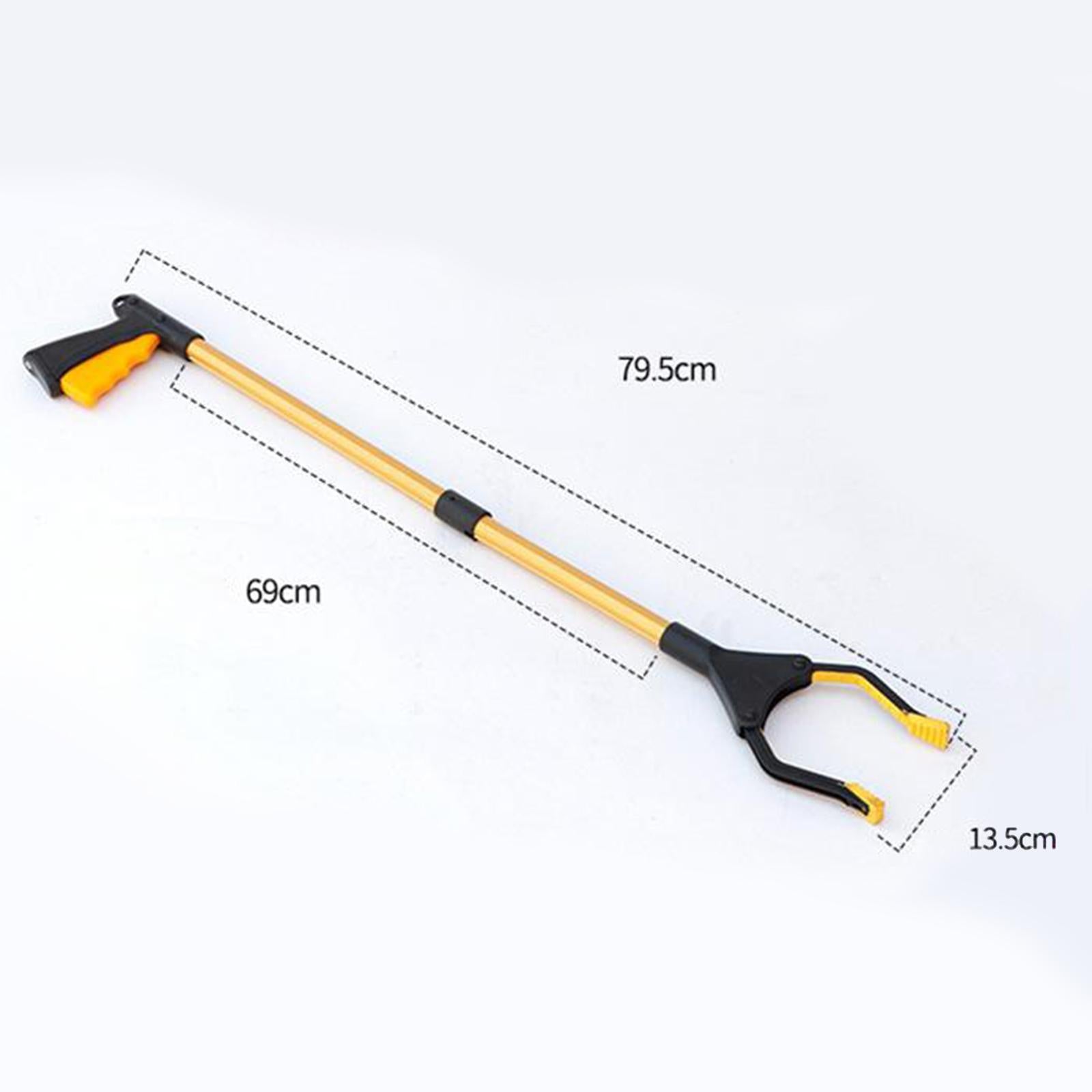 Foldable Reacher Picker Pick Up Tools Gripper Extender Grabber Golden Black