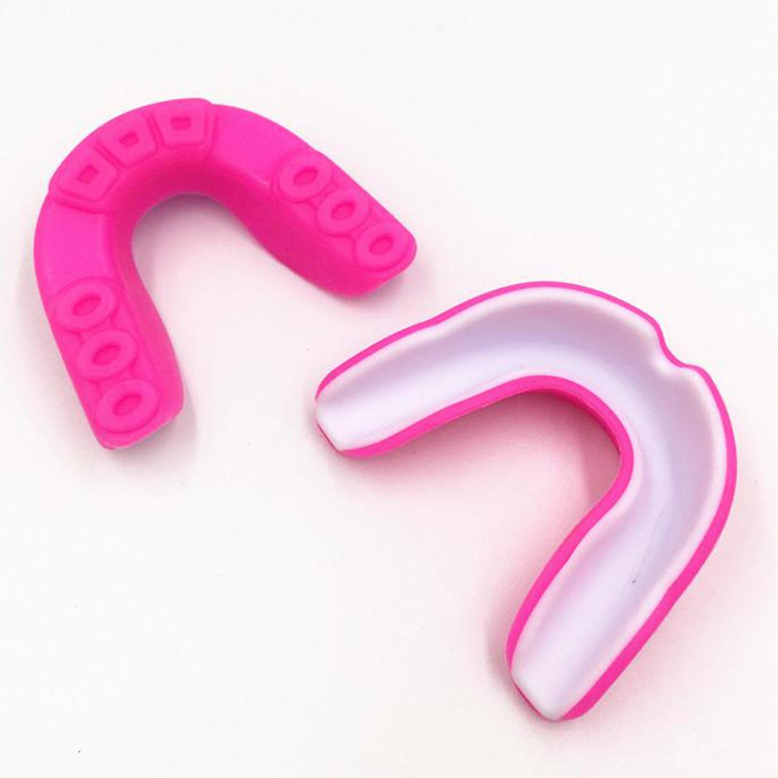 Boxing Mouth Guard Martial Sports Protection Gumshield New White+Pink
