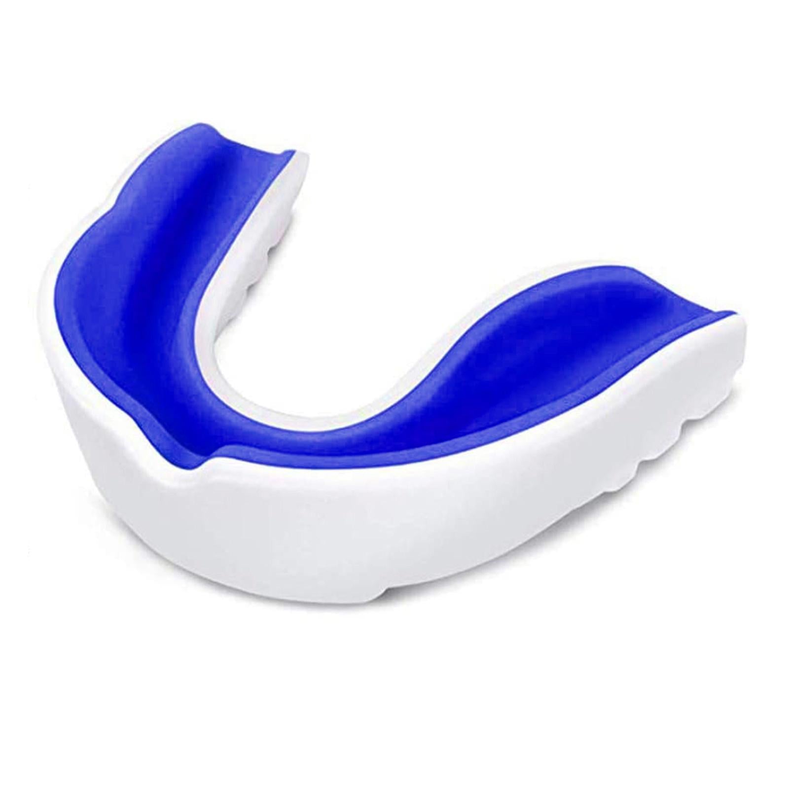 Boxing Mouth Guard Martial Sports Protection Gumshield New White+Dark Blue
