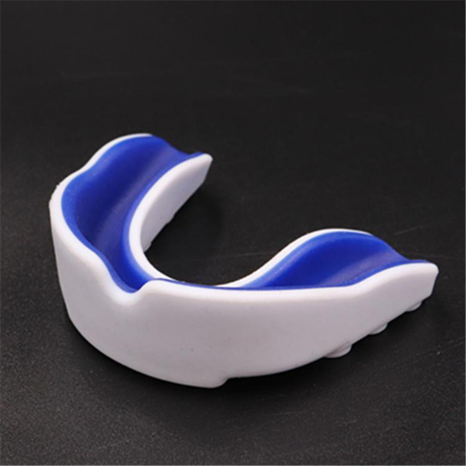 Boxing Mouth Guard Martial Sports Protection Gumshield New White+Dark Blue
