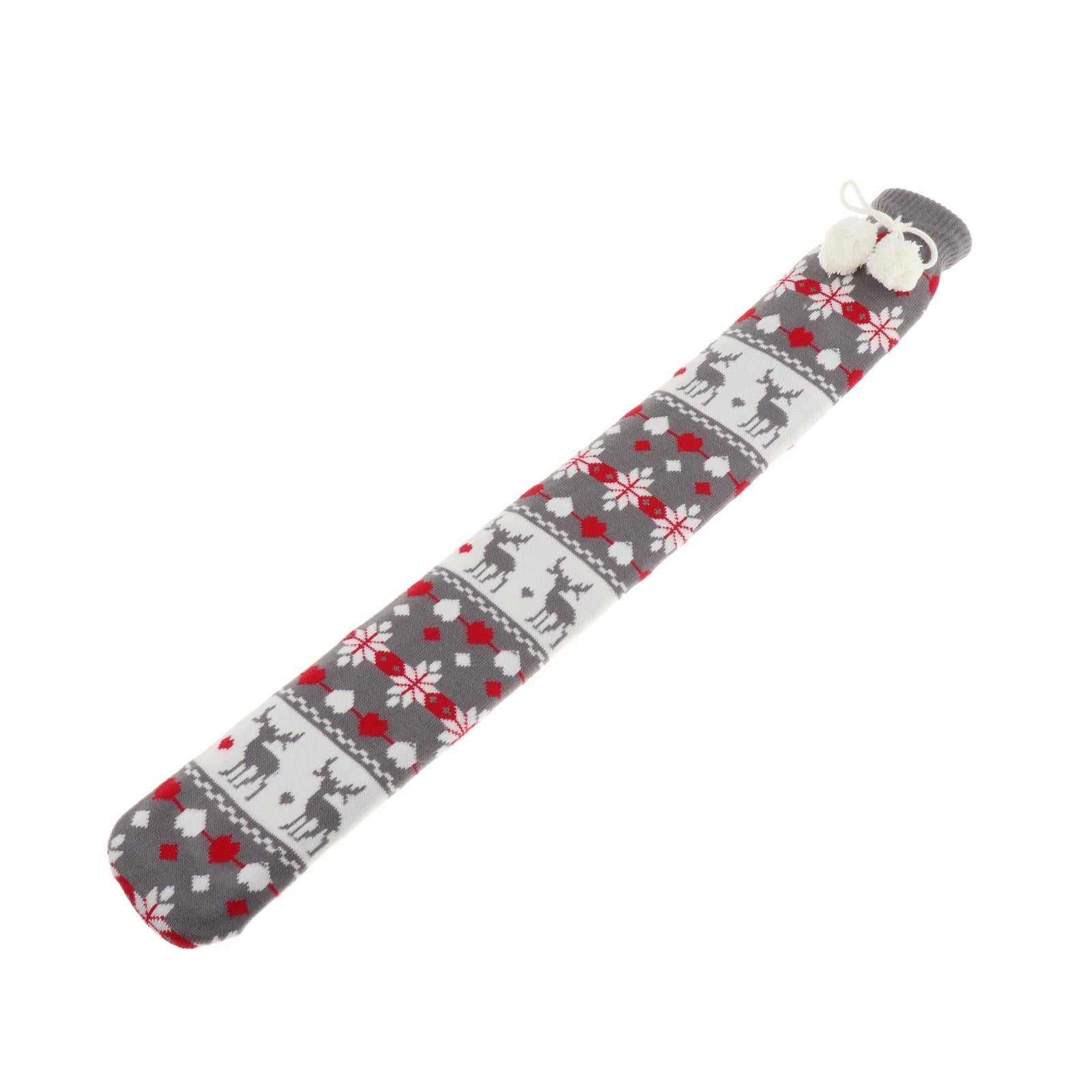 Hot Water Bottle 2L w/ Elegant Coat Secure Screw Top Warms Back Gray1