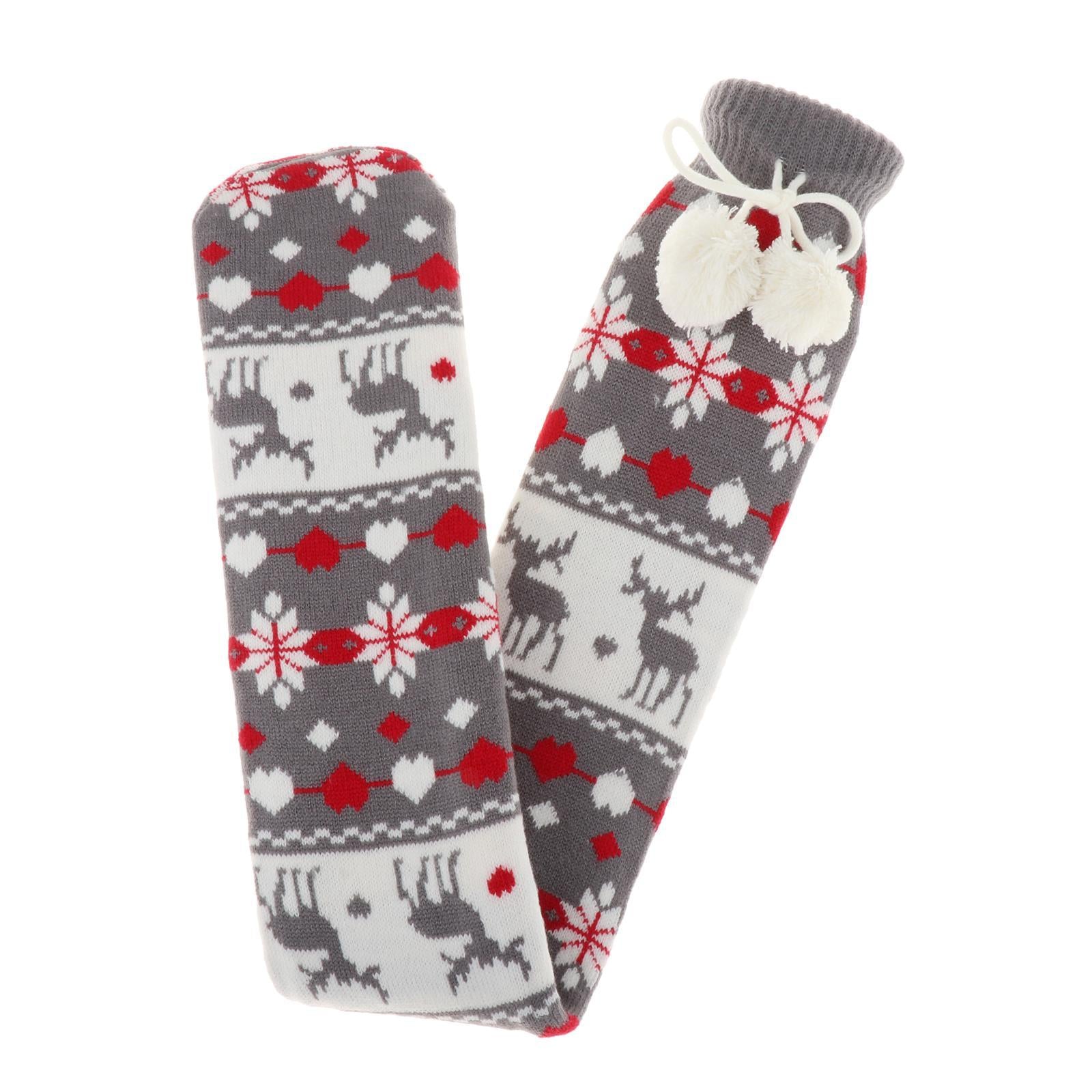 Hot Water Bottle 2L w/ Elegant Coat Secure Screw Top Warms Back Gray1