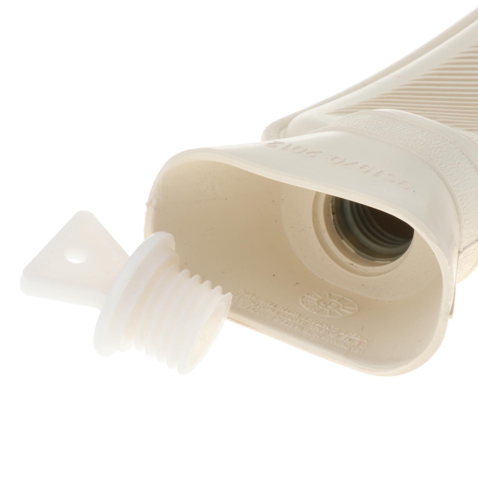 Hot Water Bottle 2L w/ Elegant Coat Secure Screw Top Warms Back Gray2