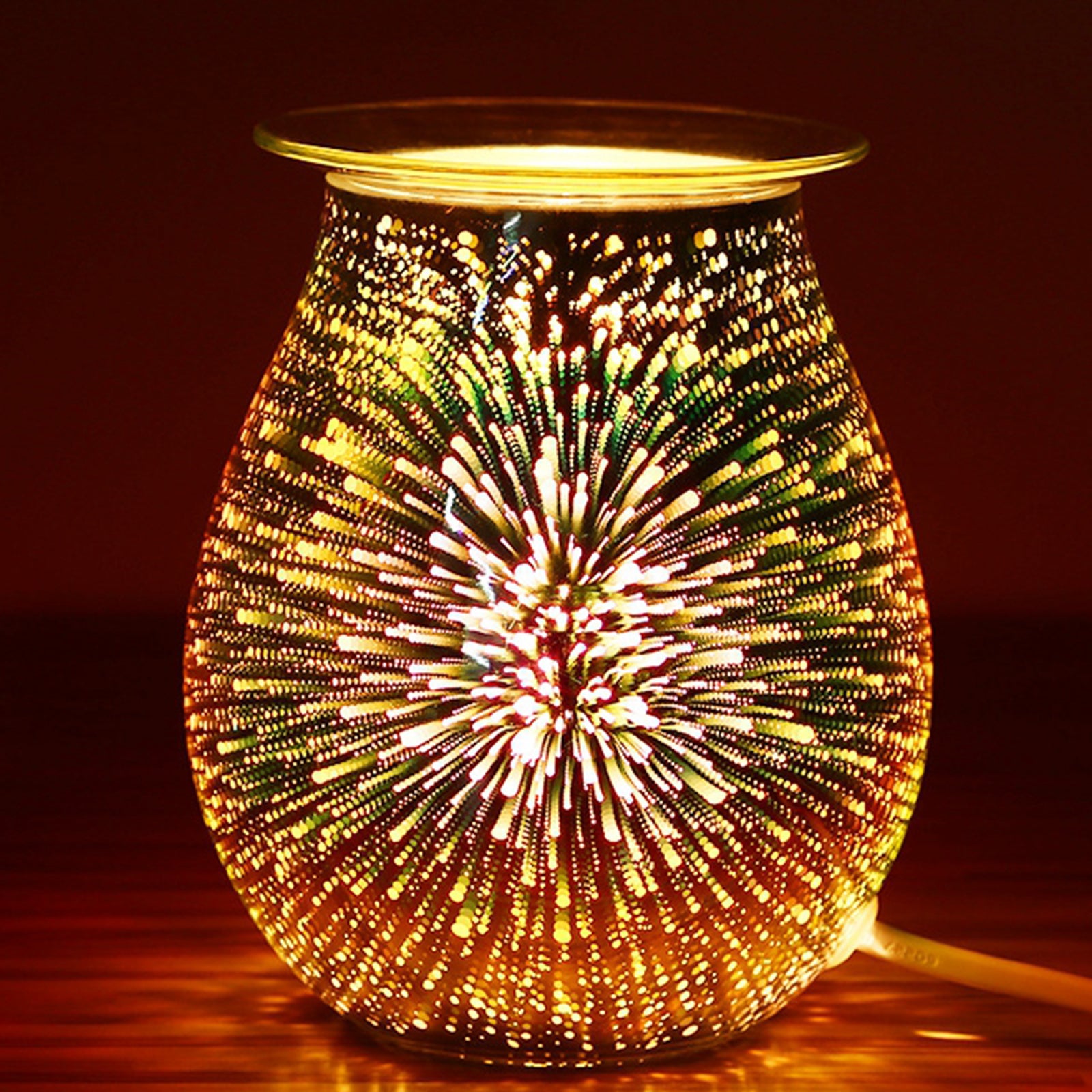 Home Wax Melt Incense Burner 3D Glass Aroma Diffuser Fragrance Bedroom