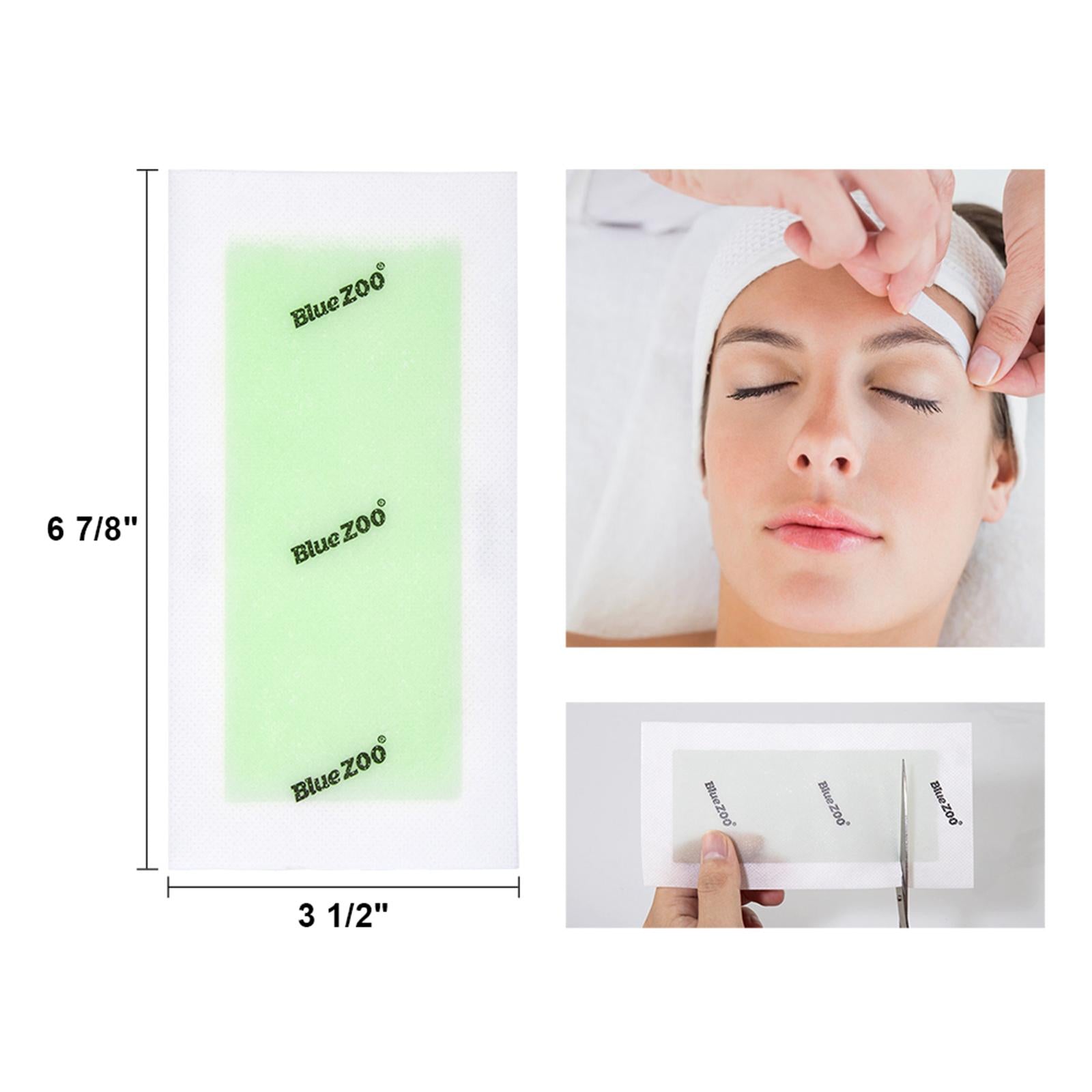 10x Hair Removal Wax Strips for Upper Lip Chin Fingers Toes Facial Aloe