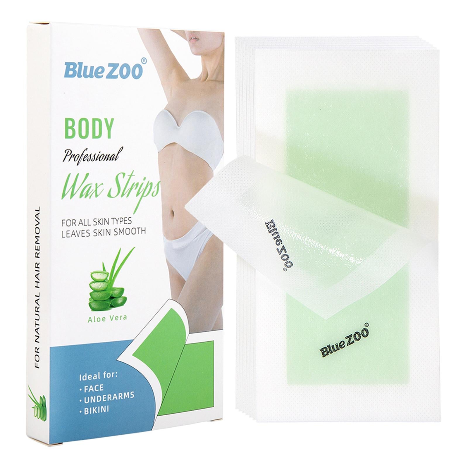 10x Hair Removal Wax Strips for Upper Lip Chin Fingers Toes Facial Aloe