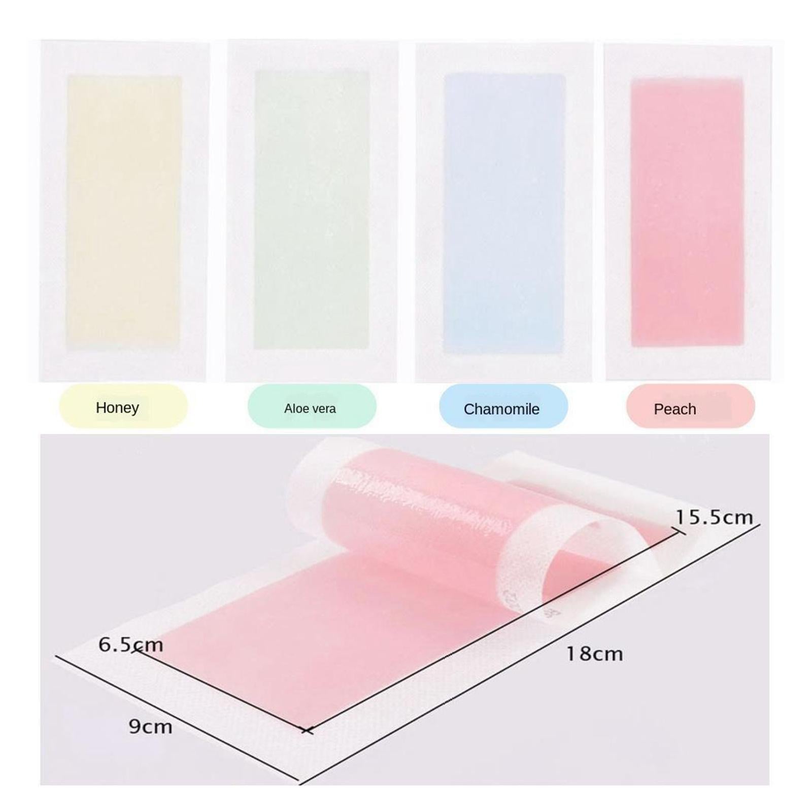 10x Hair Removal Wax Strips for Upper Lip Chin Fingers Toes Facial Peach
