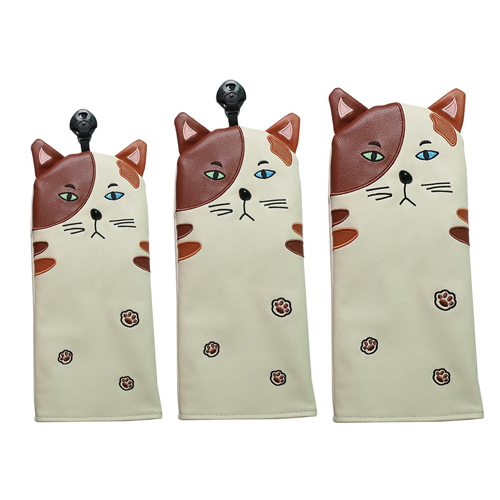 Premium PU Cat Golf Head Cover No. for Golf Club FW UT  26x11.5cm for UT