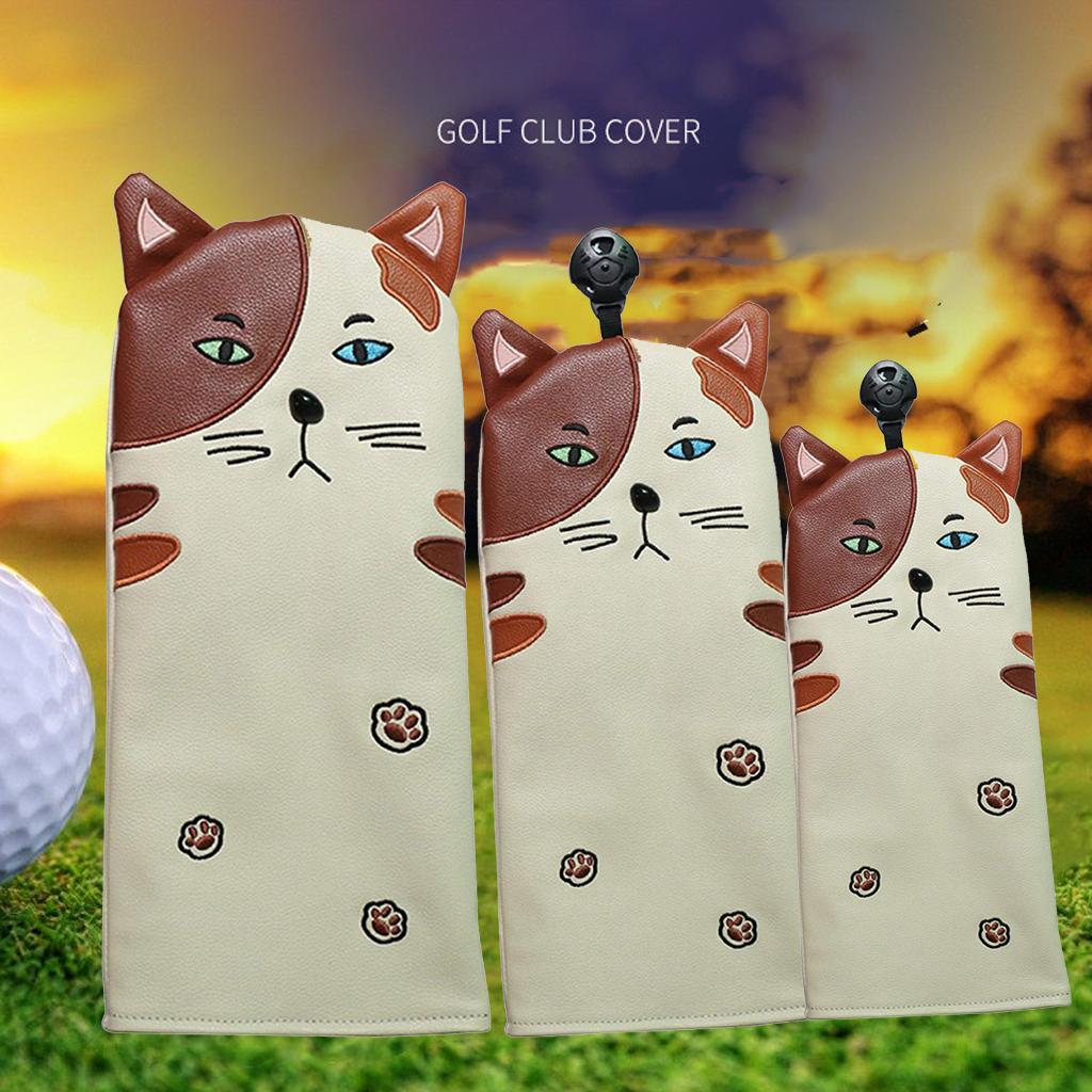 Premium PU Cat Golf Head Cover No. for Golf Club FW UT  26x11.5cm for UT