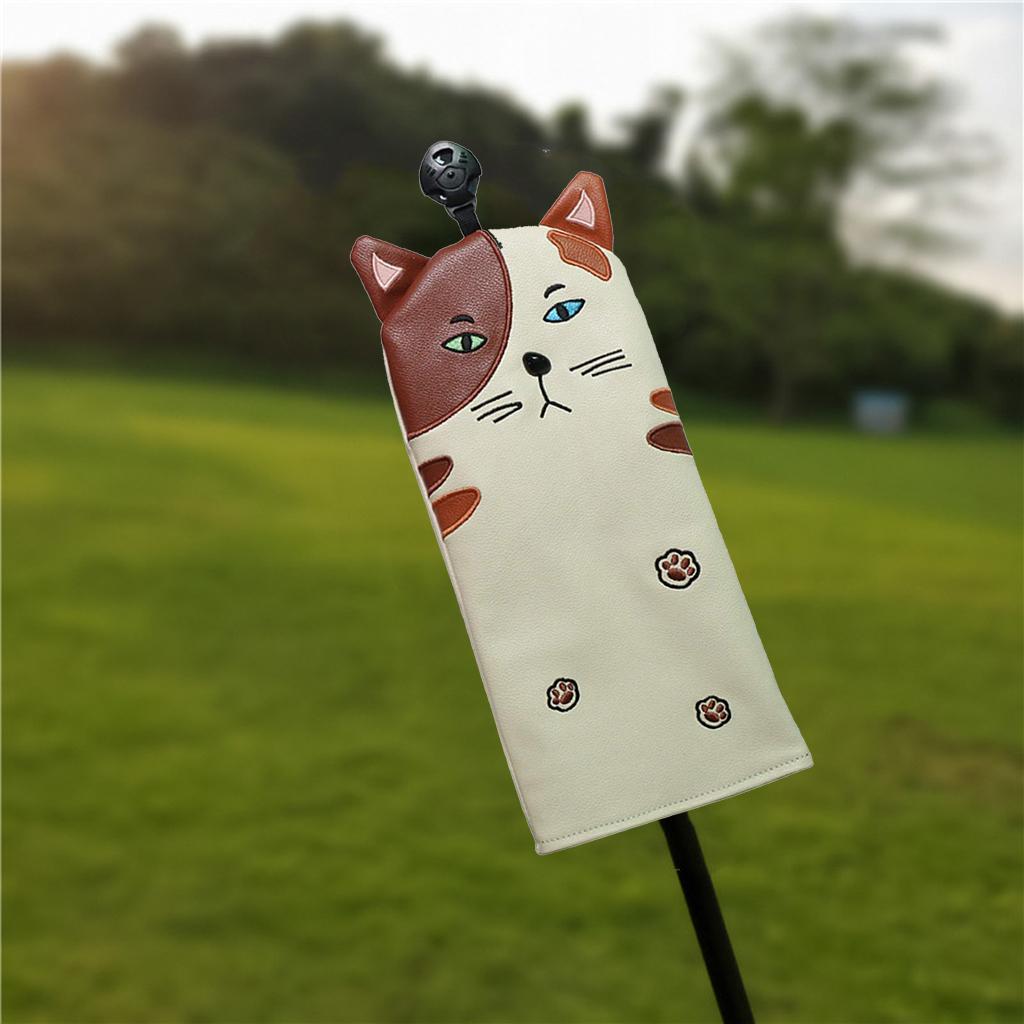 Premium PU Cat Golf Head Cover No. for Golf Club FW UT  30.5x14.5cm for FW