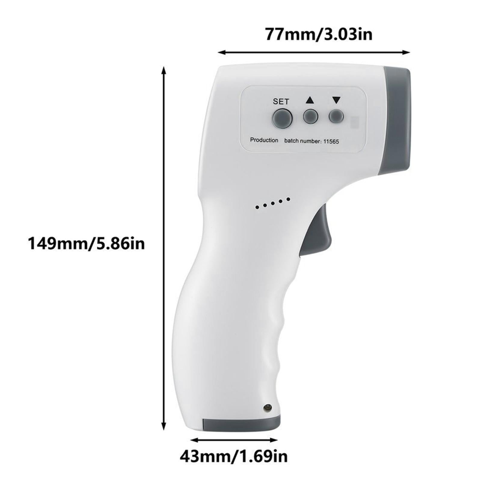 Digital Touchless Forehead Thermometer with Fever Alarm for Babies  gray