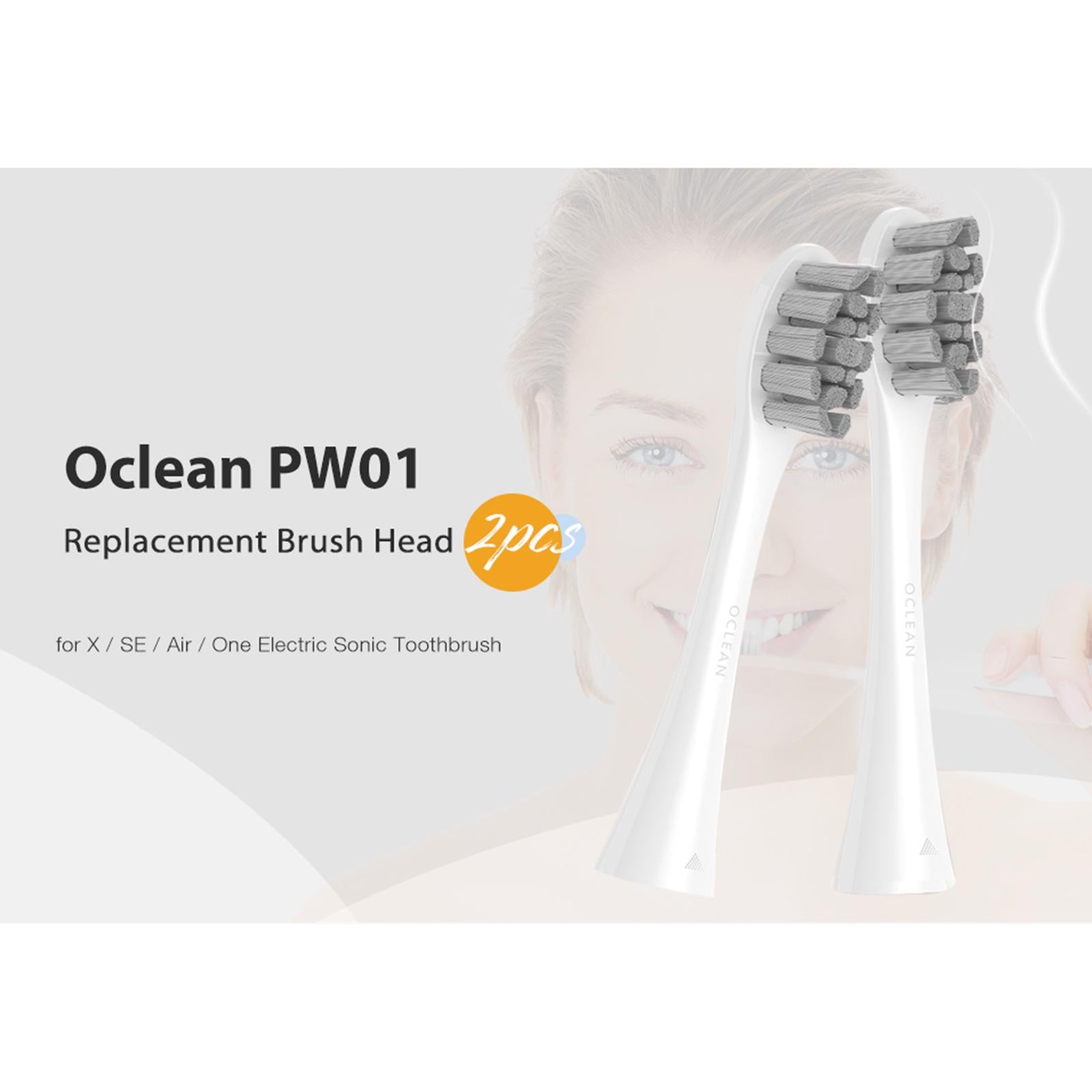 2pcs Oral Care Toothbrush Heads Replacement Fit For Oclean X Pro  Pink