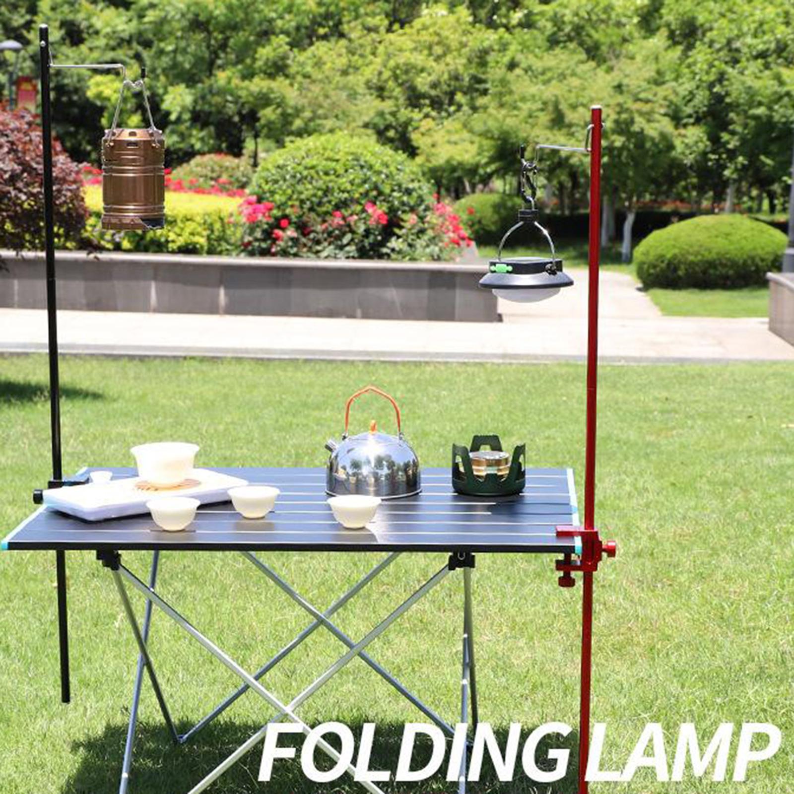 Outdoor Garden Camping Lamp Post Pole Lightweight Fixed for Picnic Red