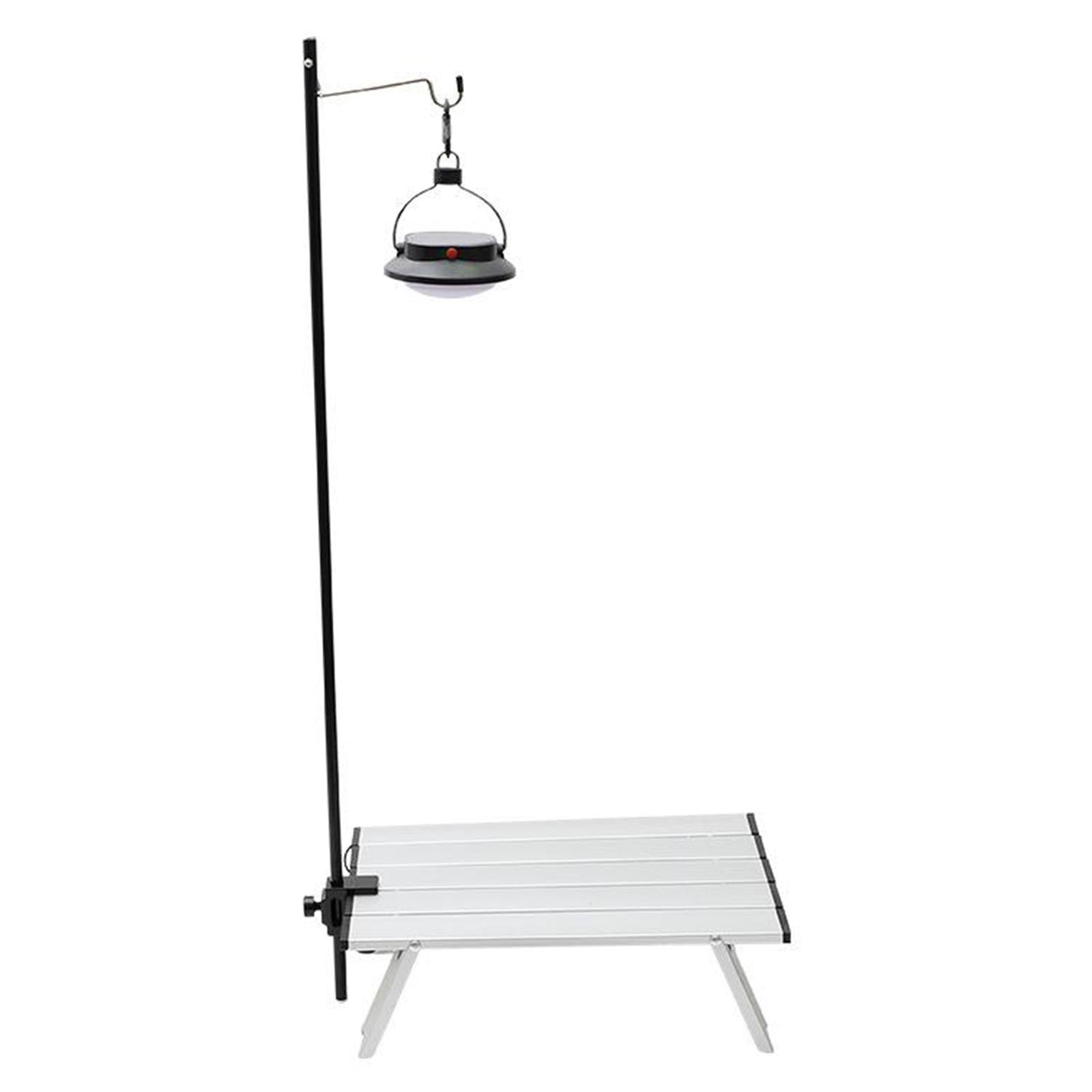 Outdoor Garden Camping Lamp Post Pole Lightweight Fixed for Picnic Black