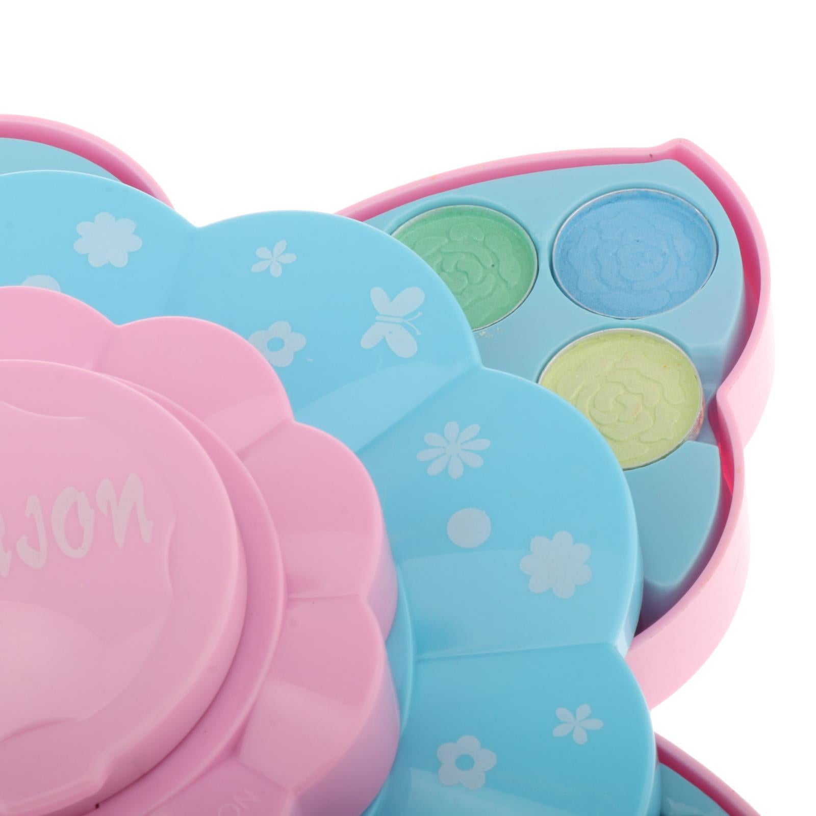 Princess Girls Makeup Play Set Box Cosmetic Vanity For Kids Double Layer