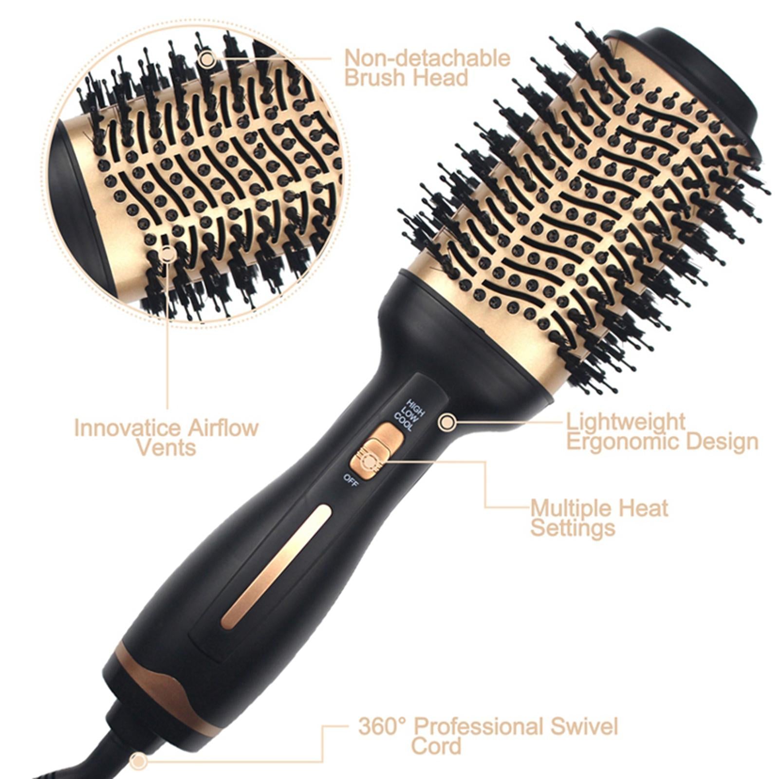 Multifunctional 3 in 1 One-Step Hot Air Brush Oval Design for Straightening