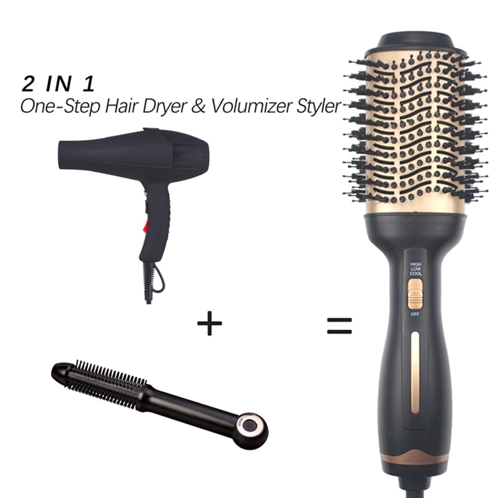 Multifunctional 3 in 1 One-Step Hot Air Brush Oval Design for Straightening