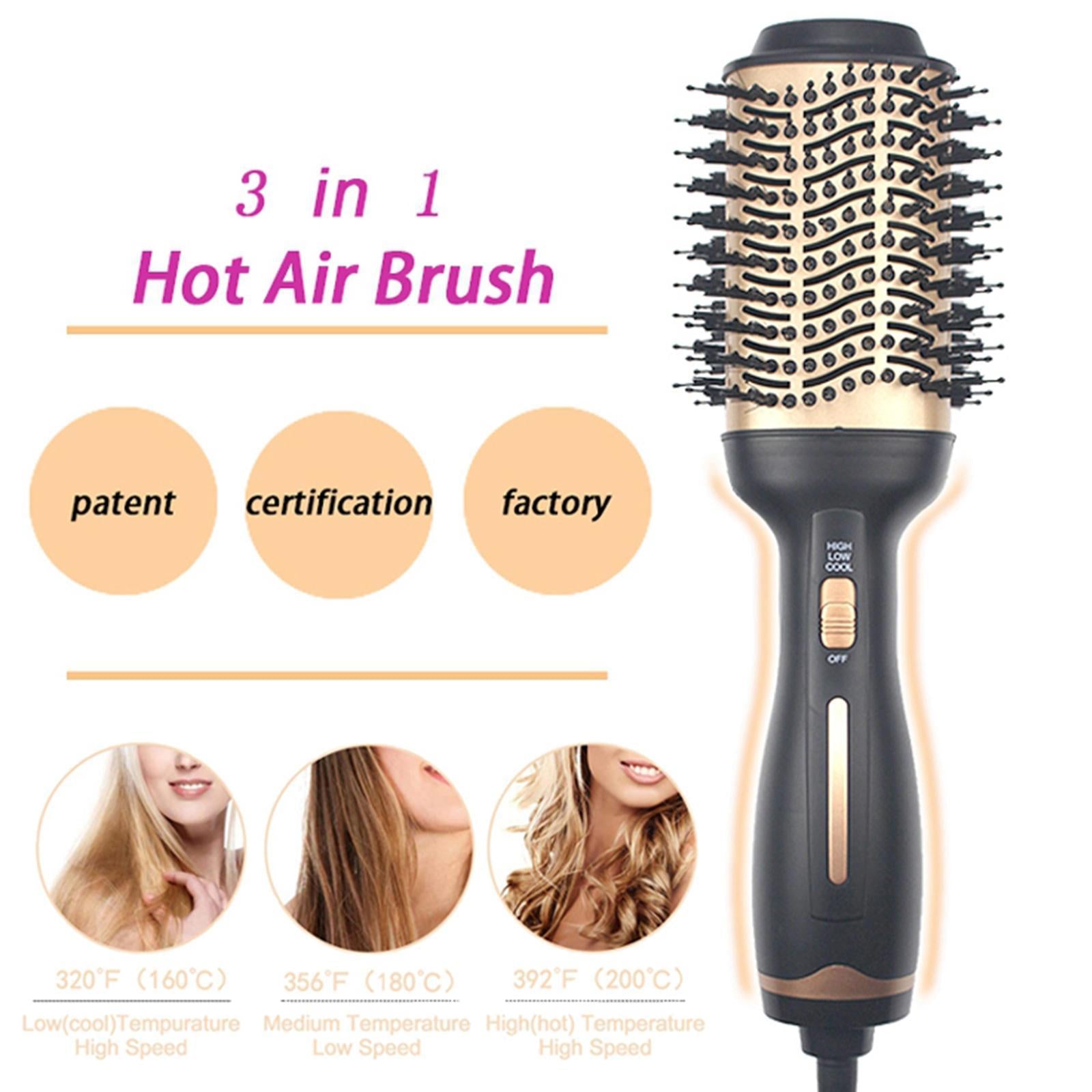 Hot Air Brush Oval Design Brush Blow Dryer Styling 3 Adjustable Heat Levels