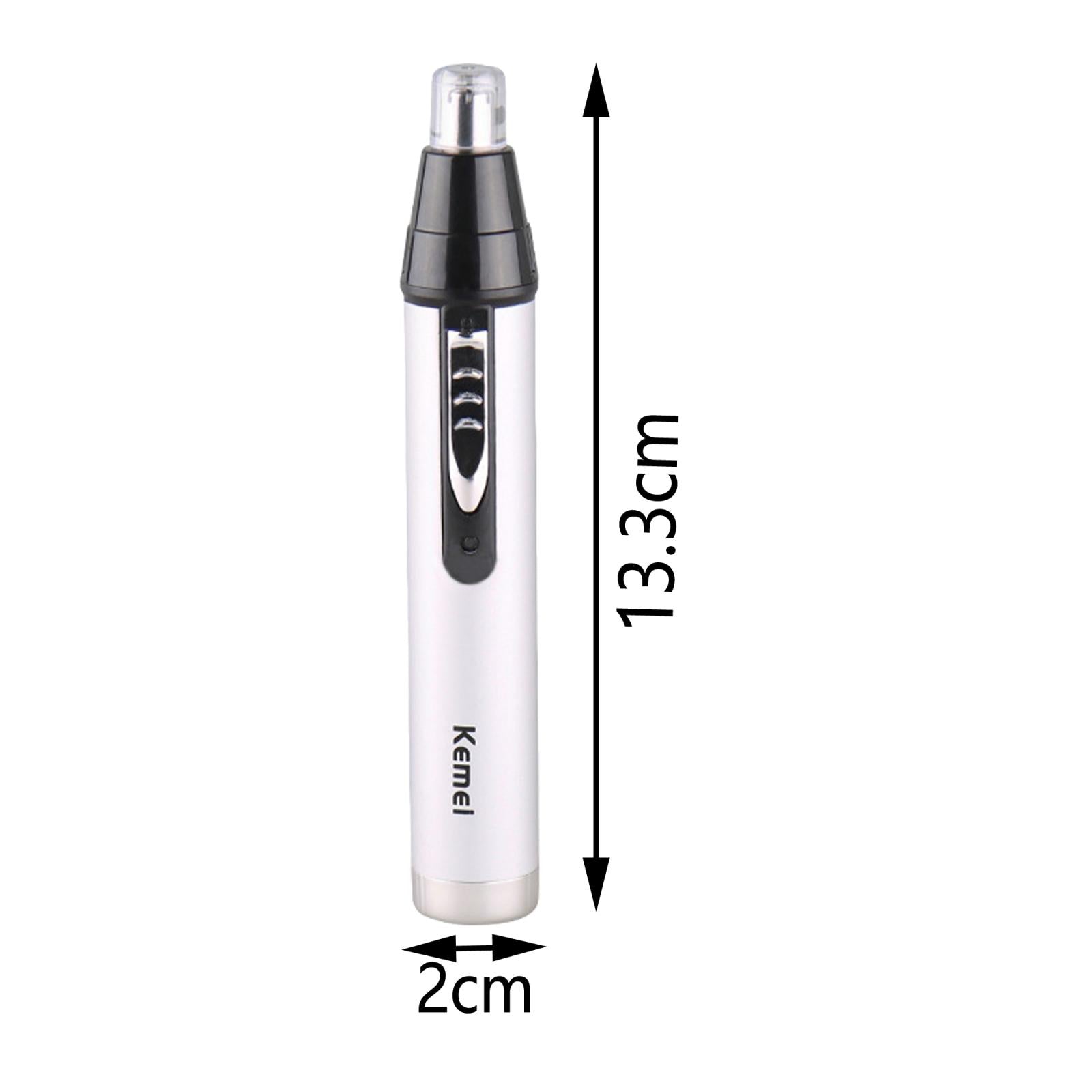 Electric Painless Facial Ear and Nose Hair Trimmer Dual Edge Blades for Men